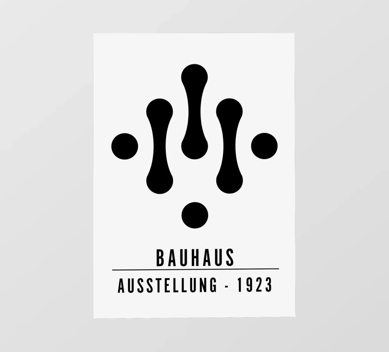 Mostra Bauhaus 1923 Figure geometriche B/N telo in pvc da NorwesClub