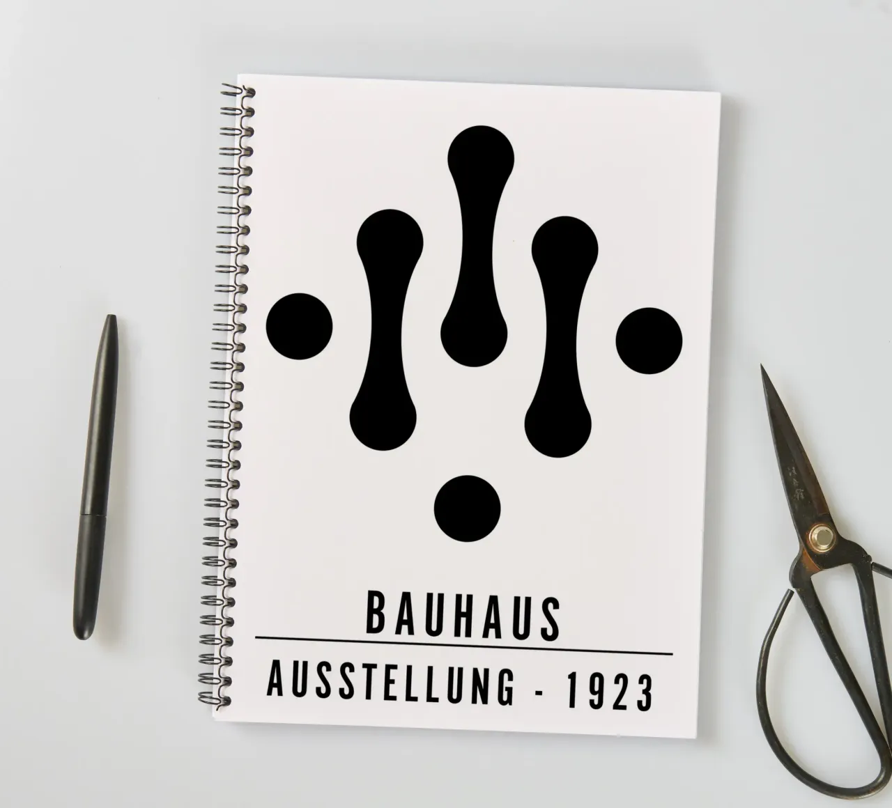Bauhaus Ausstellung 1923 Geometric Figures B&W Ringbuch von NorwesClub