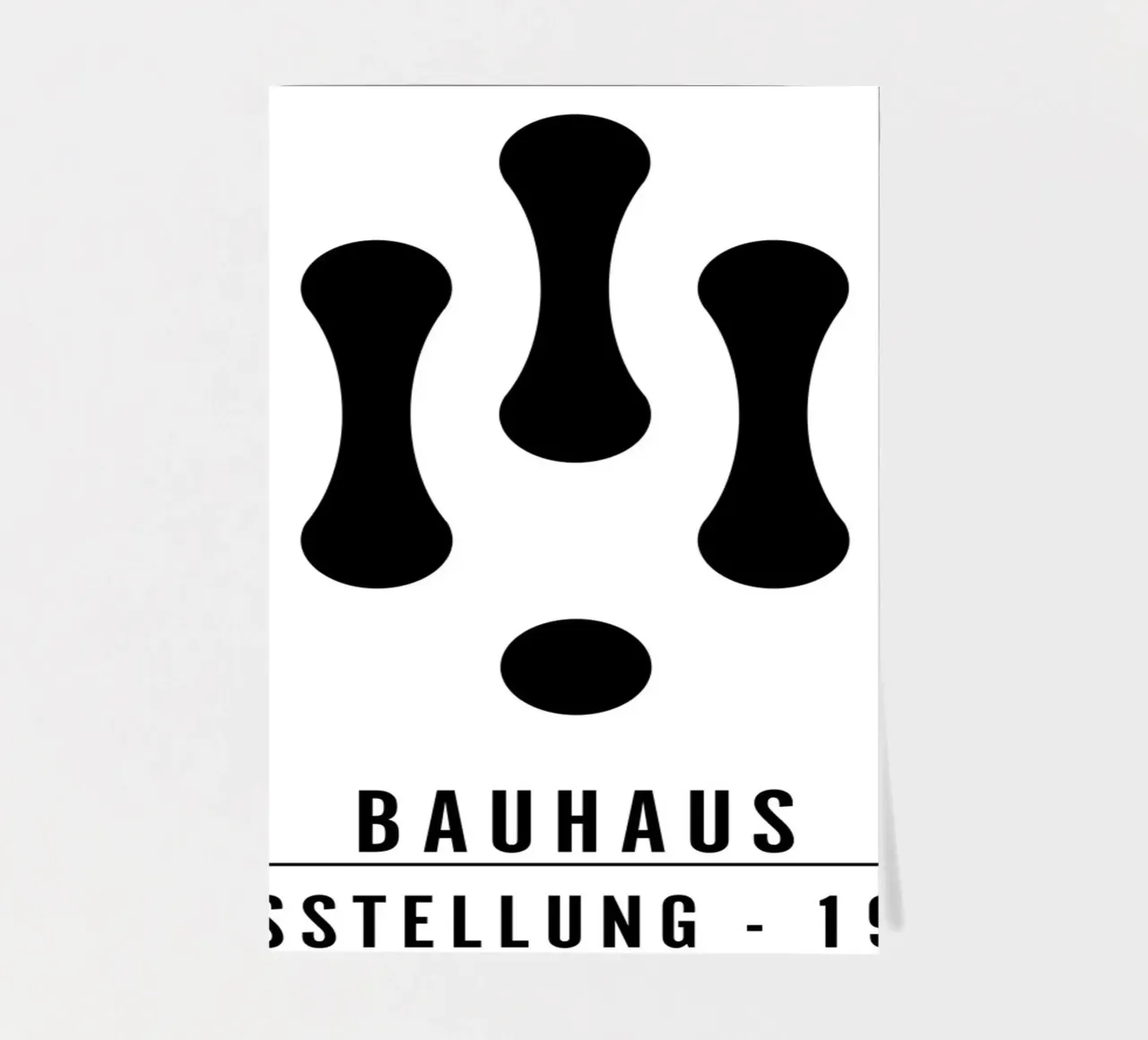 Bauhaus Exhibition 1923 Geometric Figures B&W sticker sheet by NorwesClub