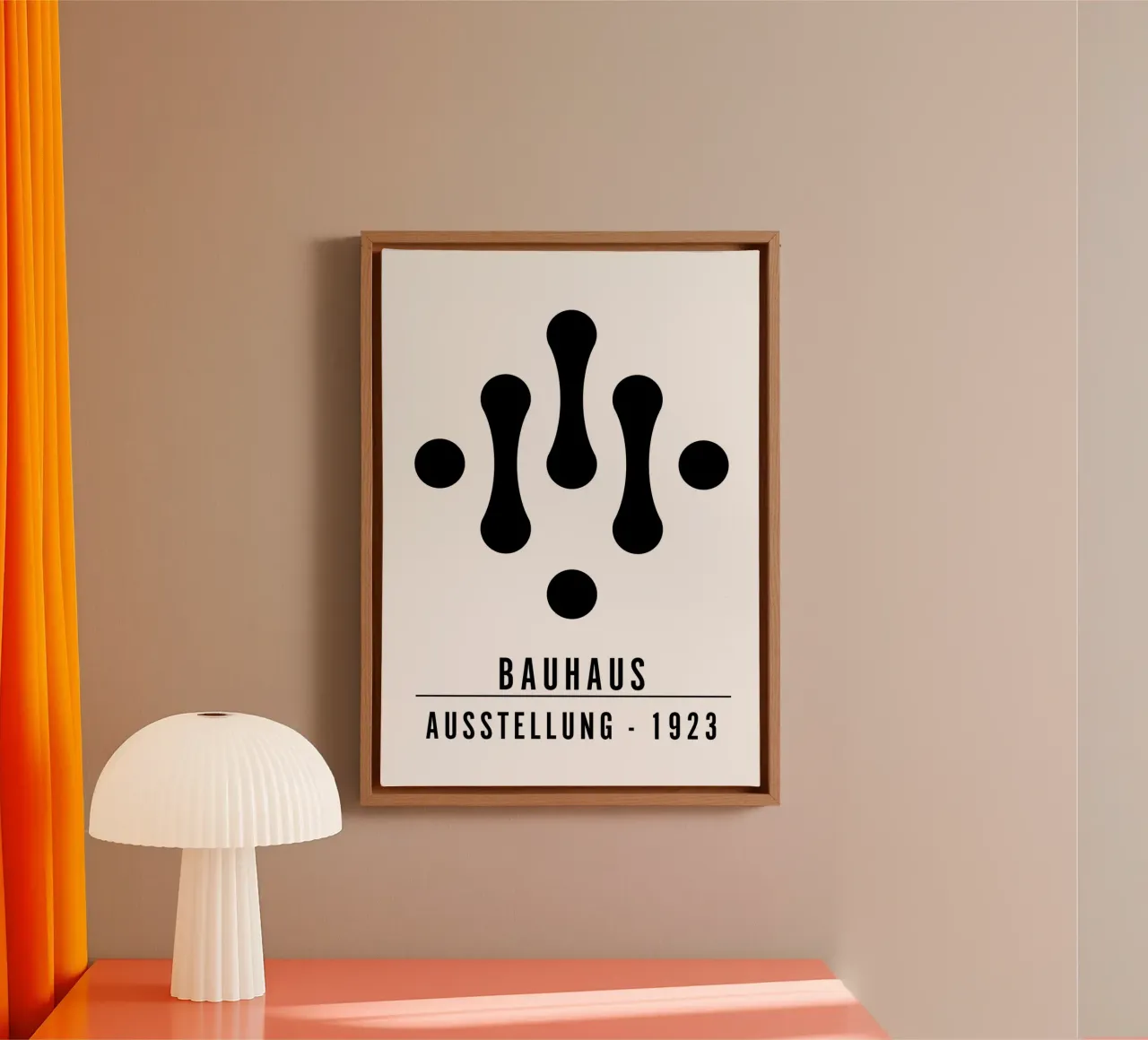 Bauhaus Exhibition 1923 Geometric Figures B&W canvas by NorwesClub