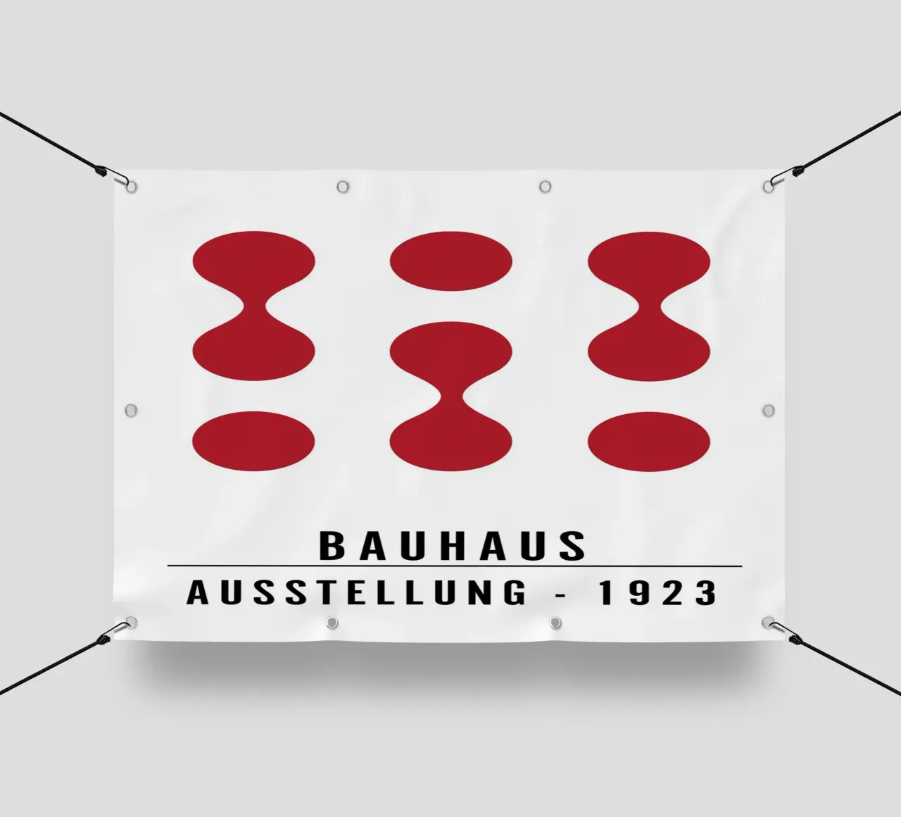 Mostra Bauhaus 1923 Figure geometriche Rosso telo in pvc da NorwesClub