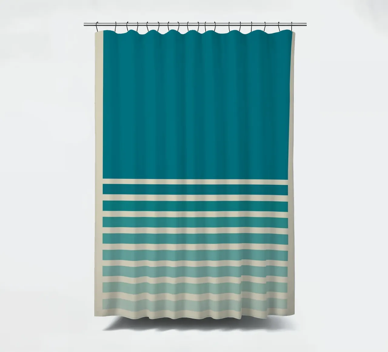 Stampa Bauhaus geometrica a righe a blocchi di colore 1923 tenda da doccia da NorwesClub