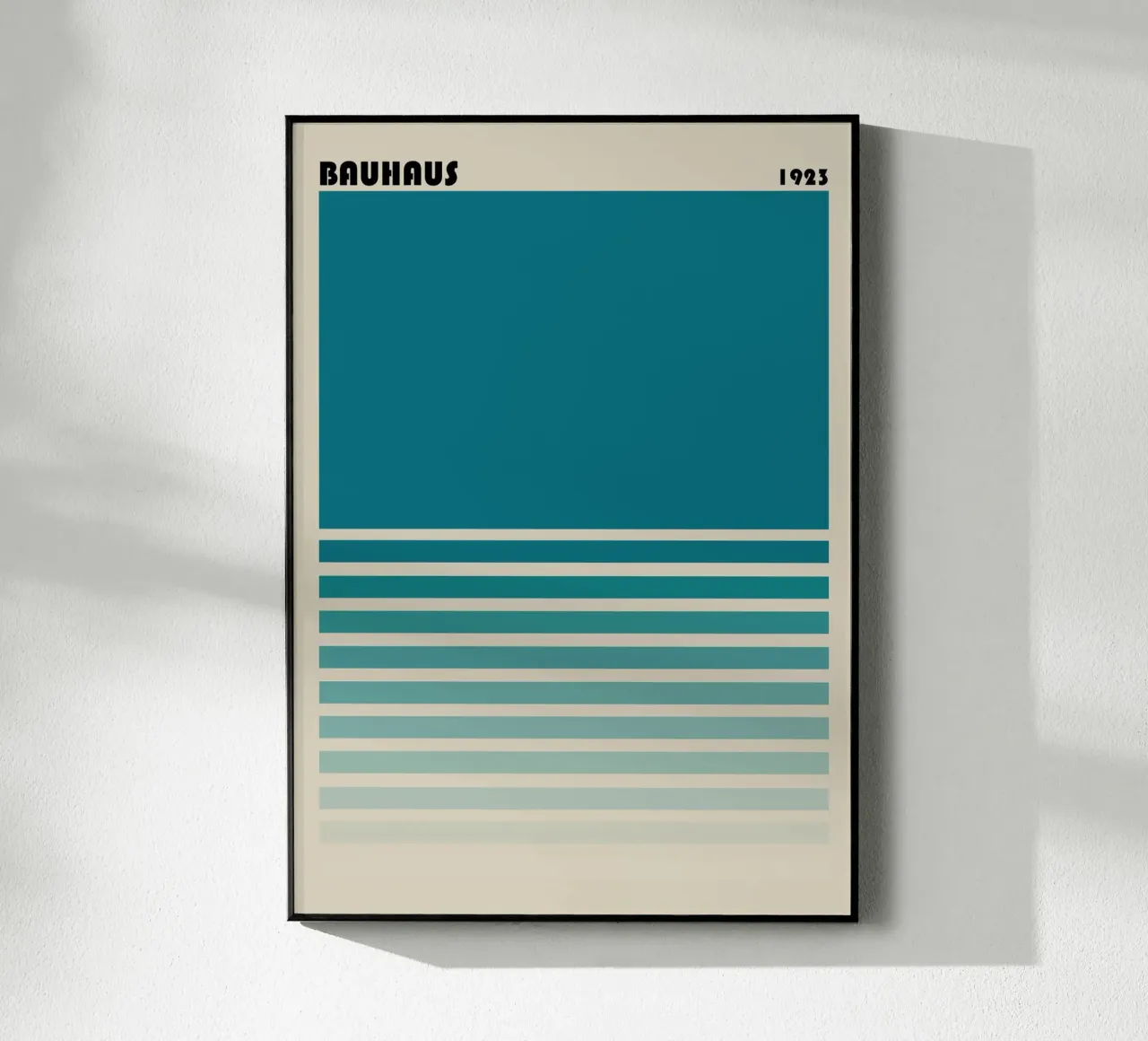 Bauhaus Geometric Color Block Stripes 1923 Print metacrilato de NorwesClub