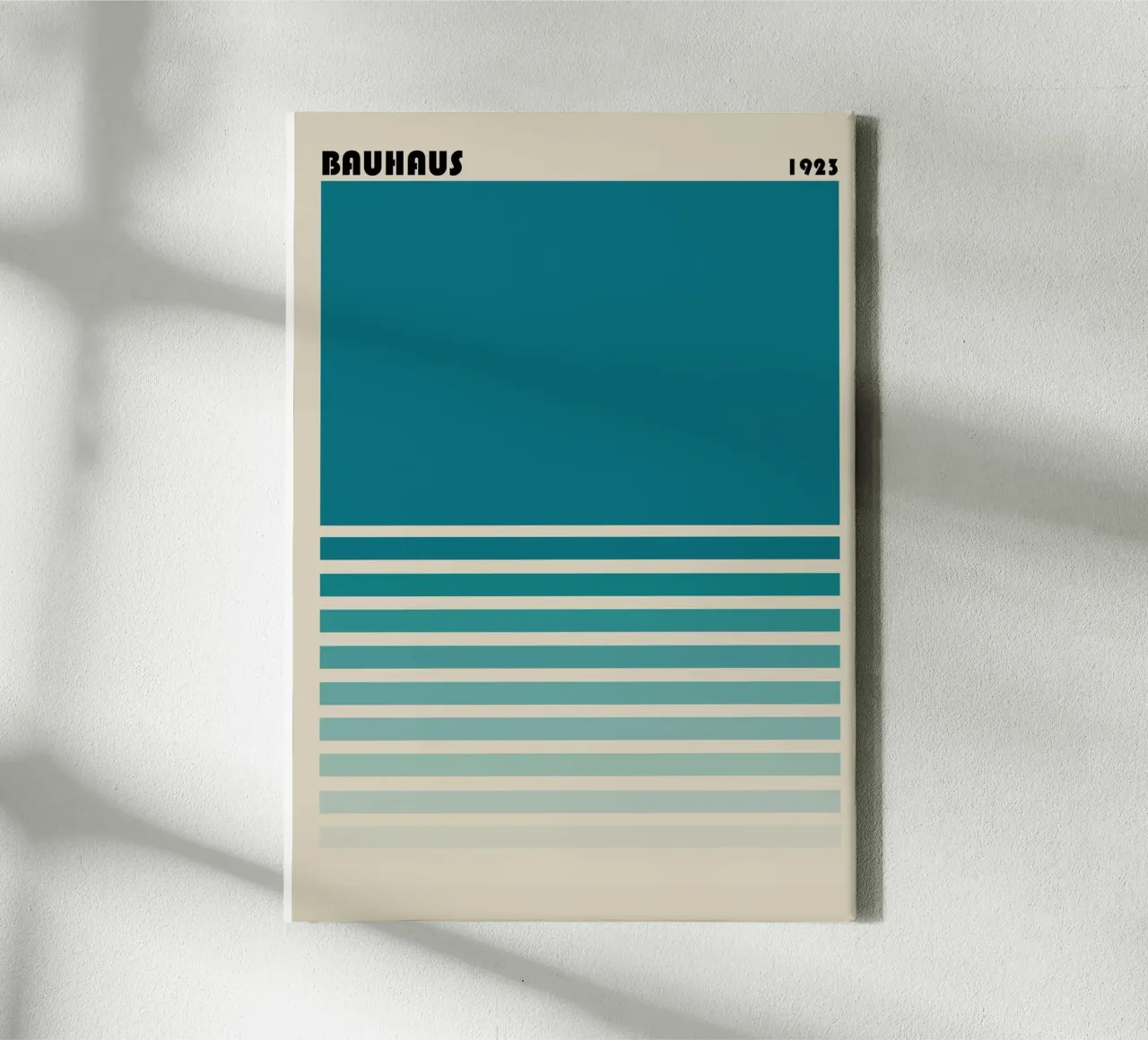 Bauhaus Geometric Color Block Stripes 1923 Print canvas by NorwesClub