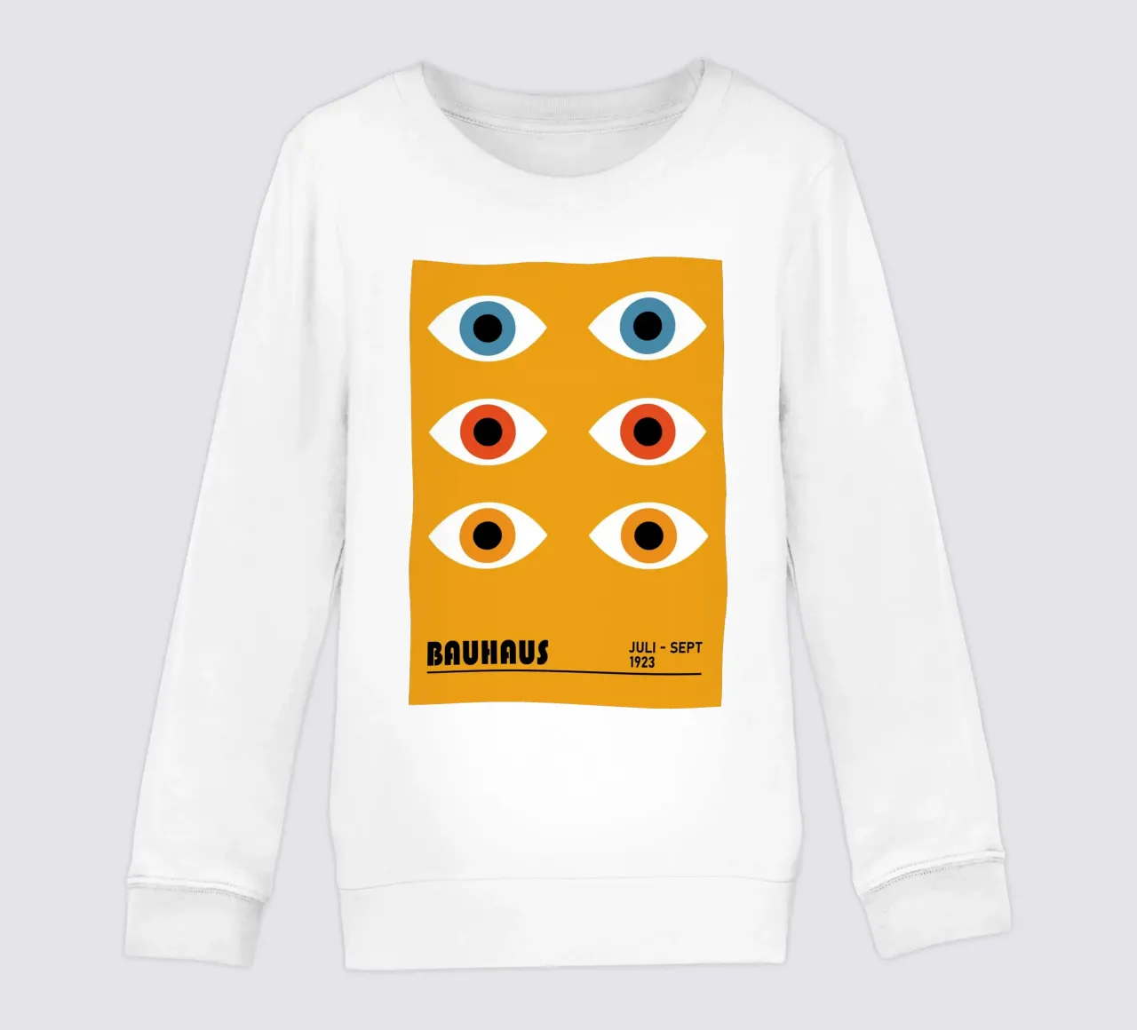 Bauhaus Geometric Circles Color Abstract 1923 kids sweatshirt by NorwesClub