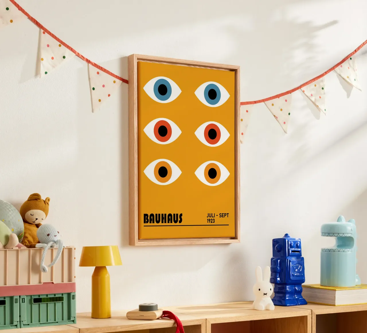 Bauhaus Geometric Circles Color Abstract 1923 canvas by NorwesClub