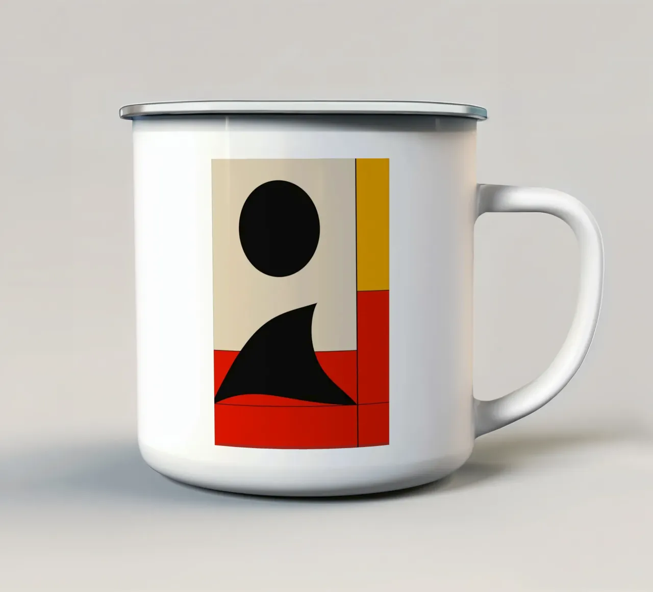 Geometria Bauhaus onda estiva tazza in smalto da Little Dean