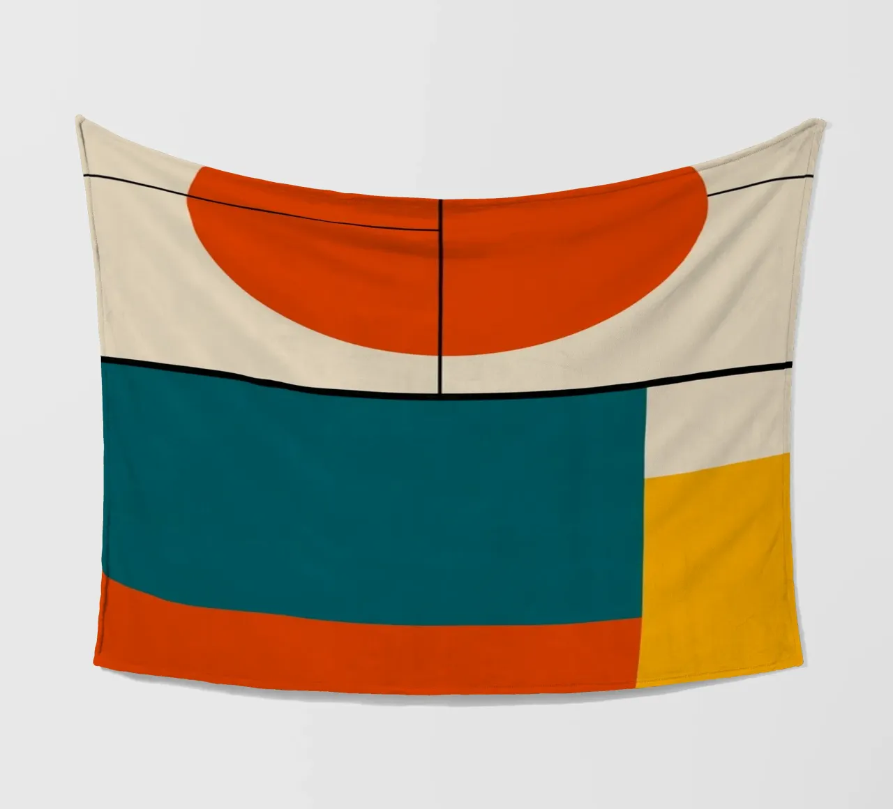 Paesaggio minimale Bauhaus coperta in pile da Little Dean
