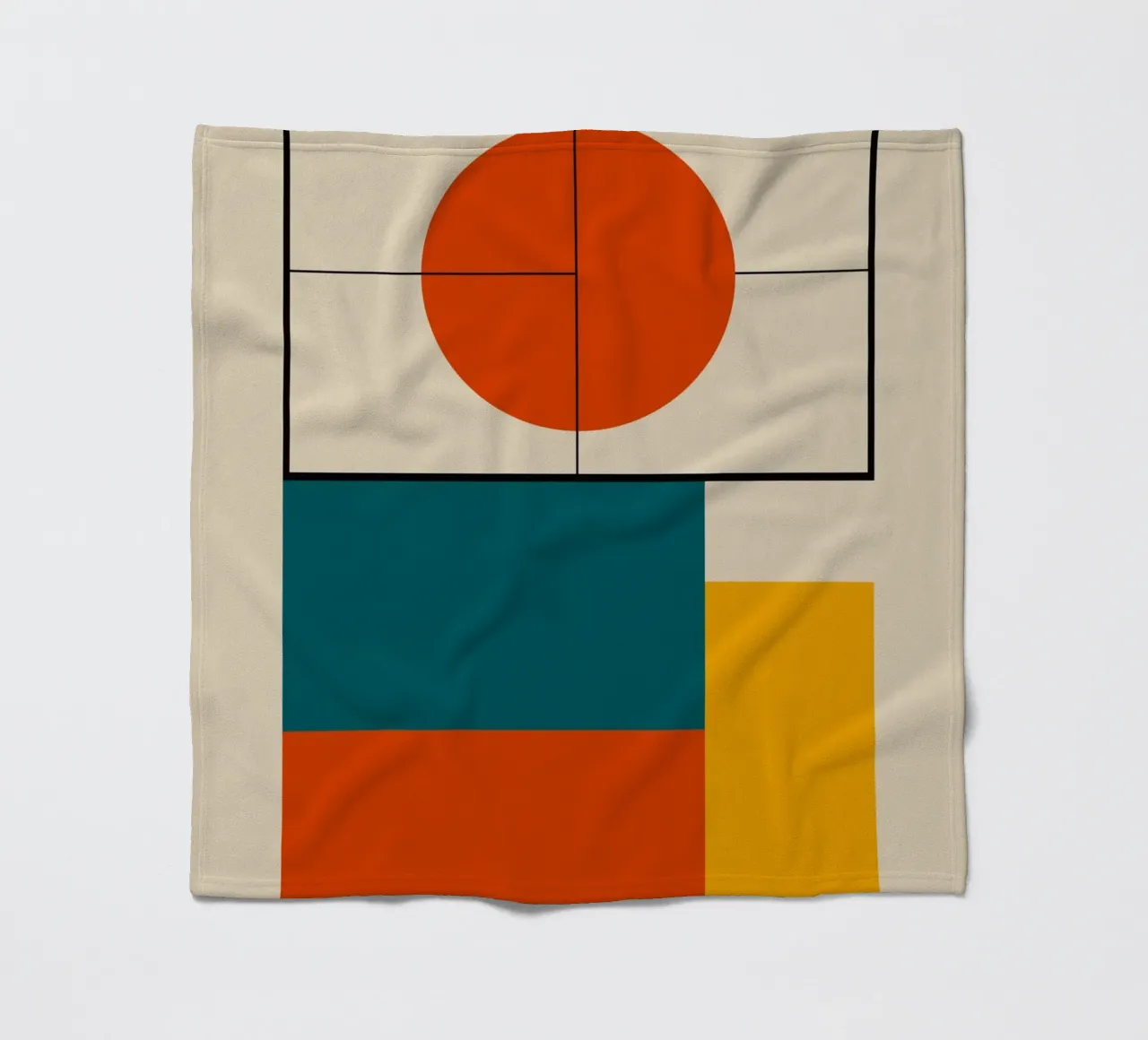 Paesaggio minimale Bauhaus coperta in pile da Little Dean