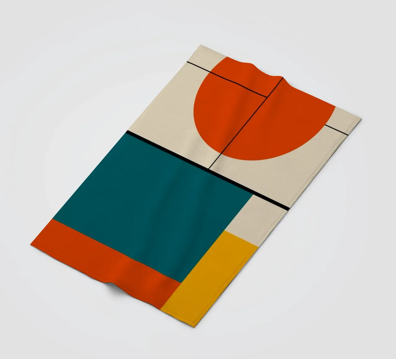 Paesaggio minimale Bauhaus coperta in pile da Little Dean