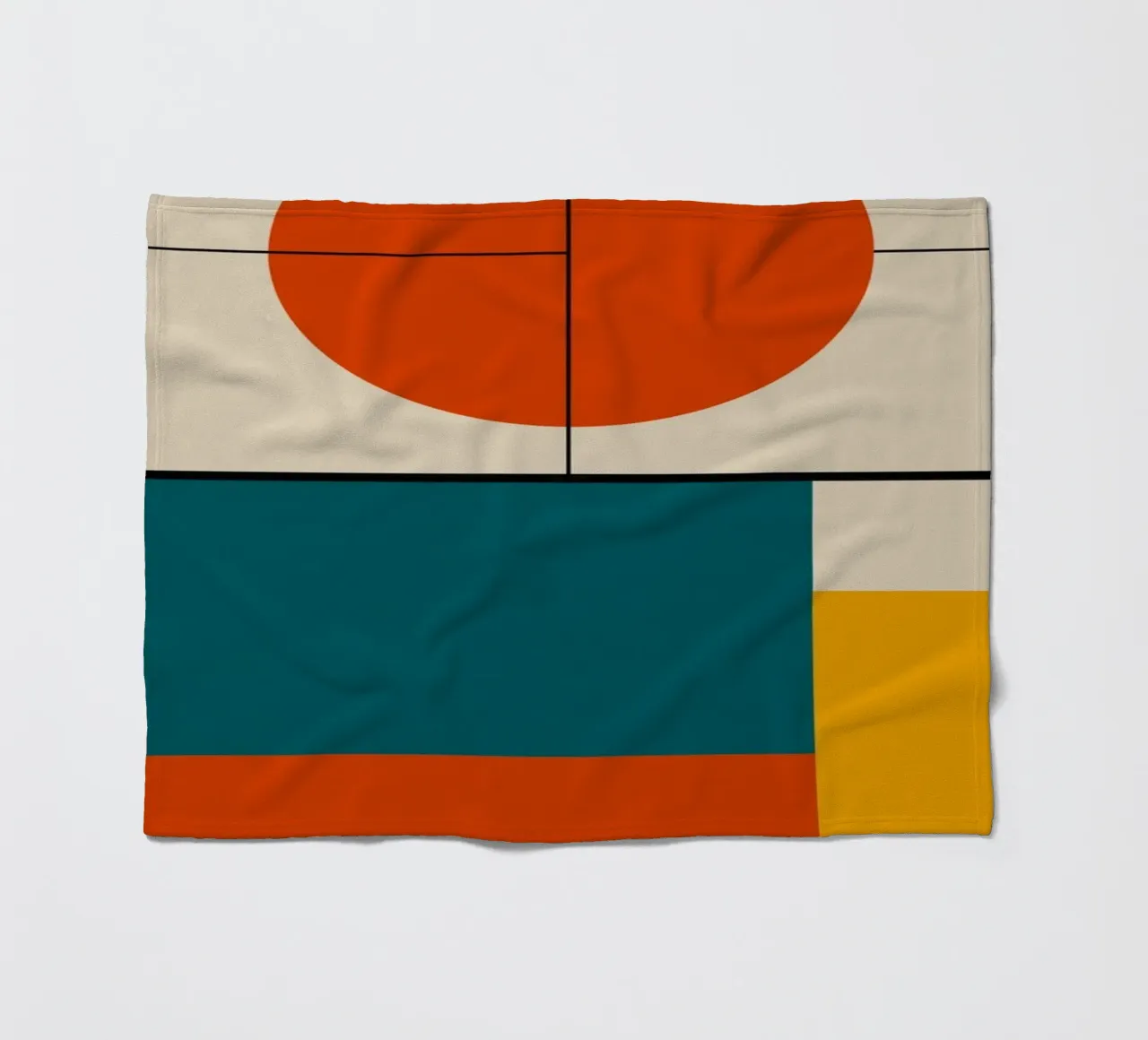 Paesaggio minimale Bauhaus coperta in pile da Little Dean
