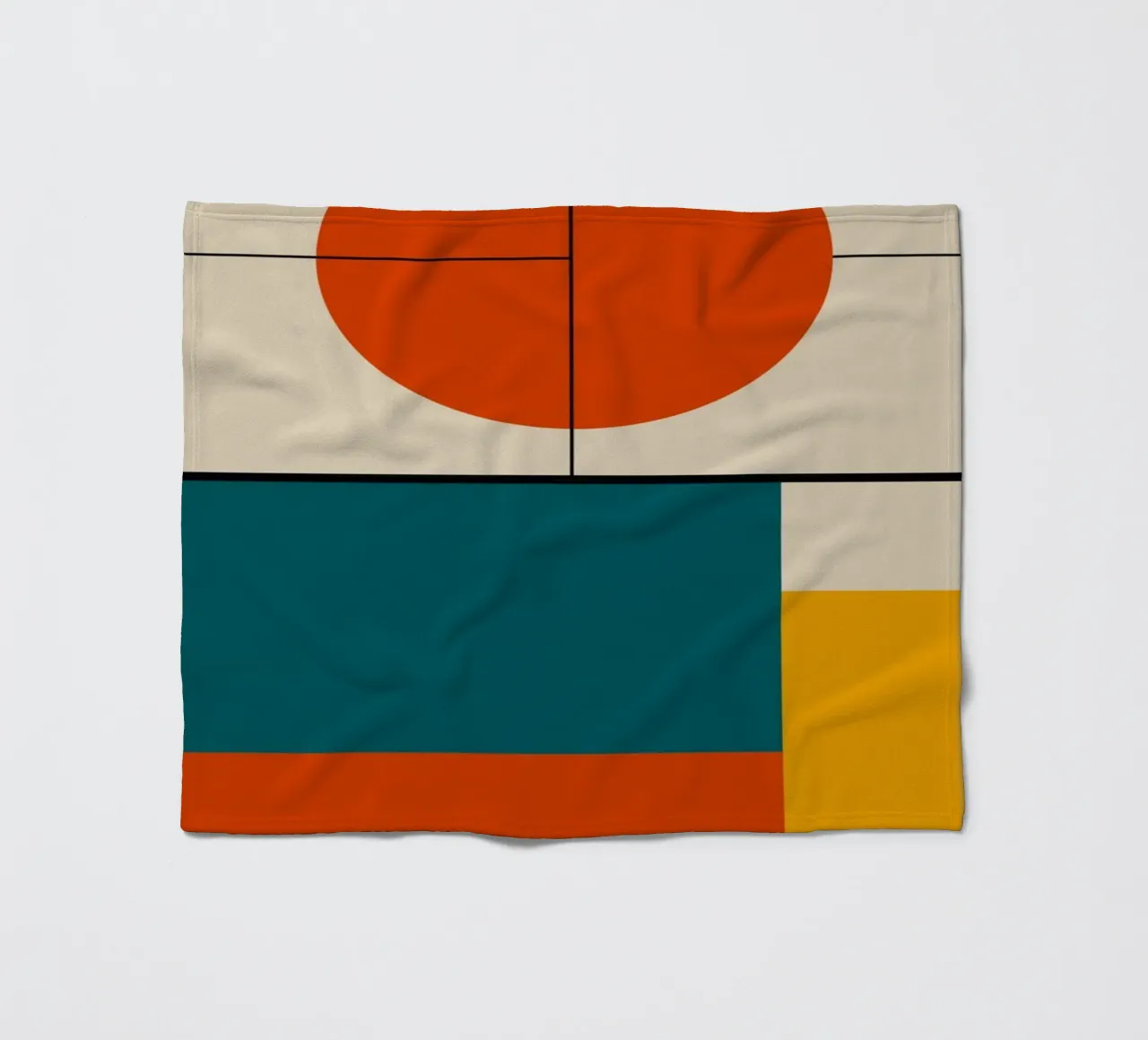 Paesaggio minimale Bauhaus coperta in pile da Little Dean