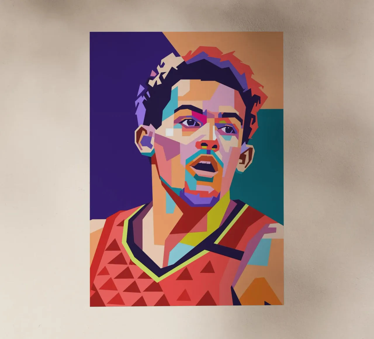 Trae Young giocatore di basket pellicola backlit da Hantamrata