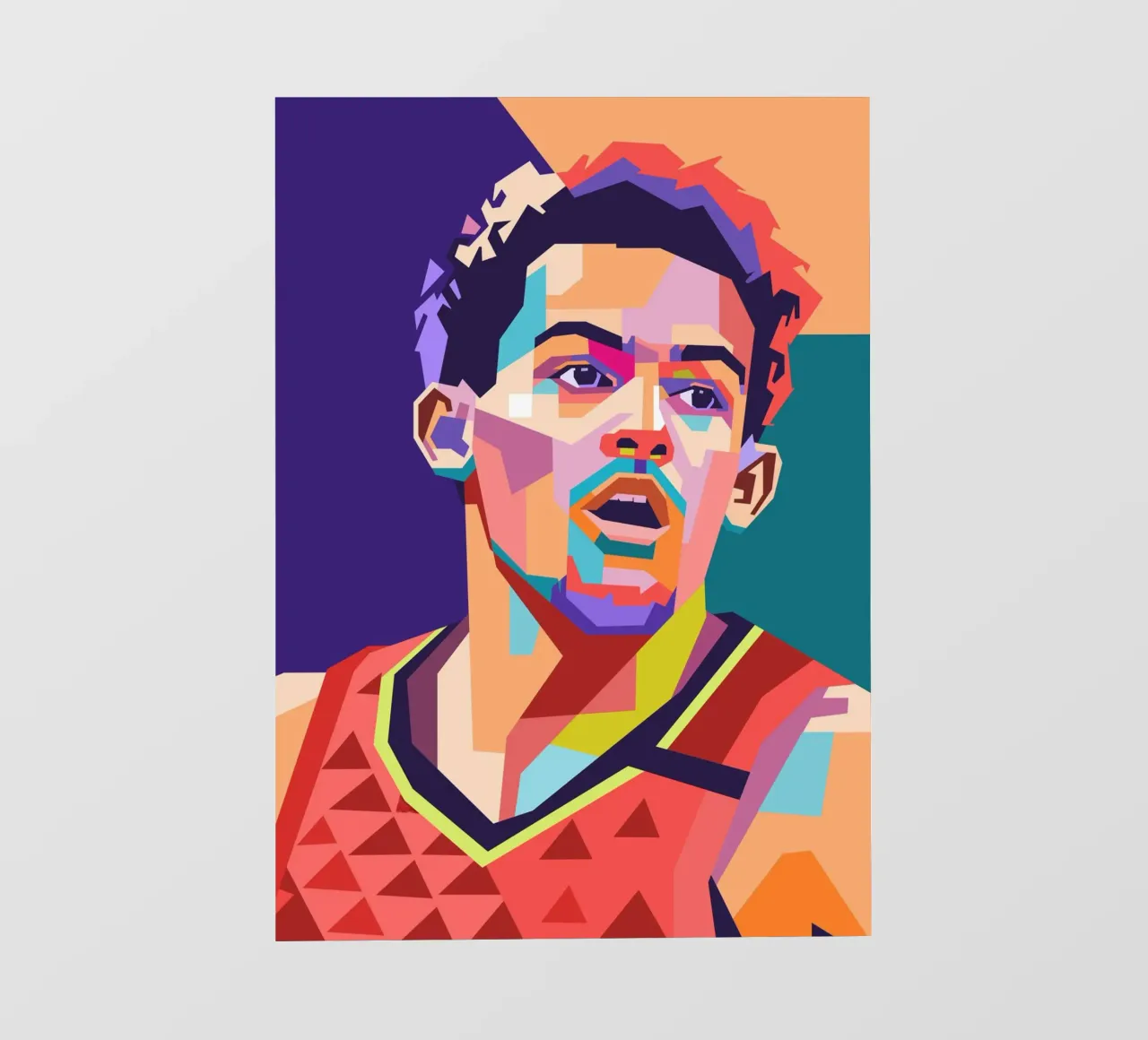 Trae Young giocatore di basket pellicola backlit da Hantamrata