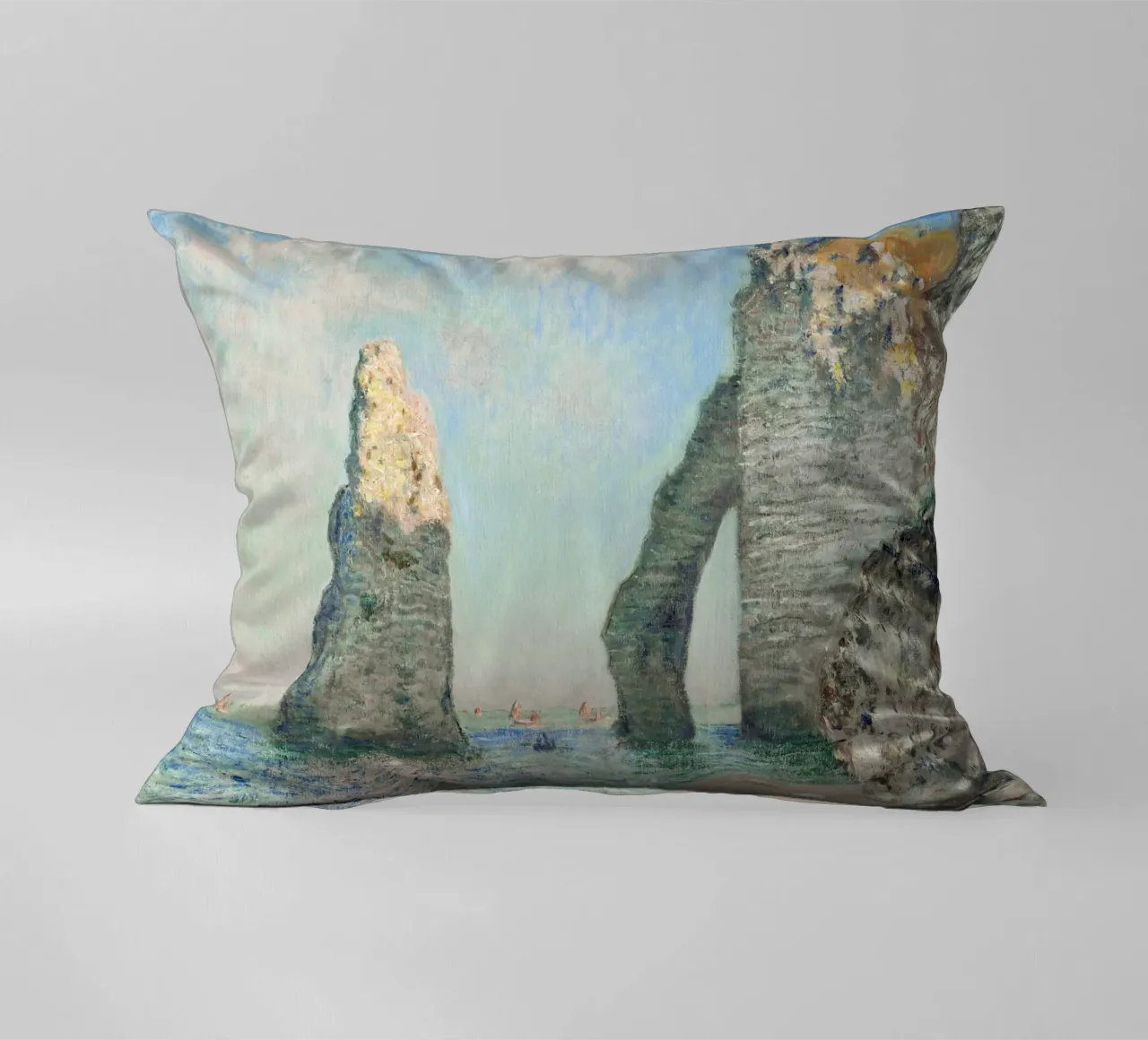 Le scogliere di Étretat di Claude Monet (1885) cuscino da Monet Art Prints