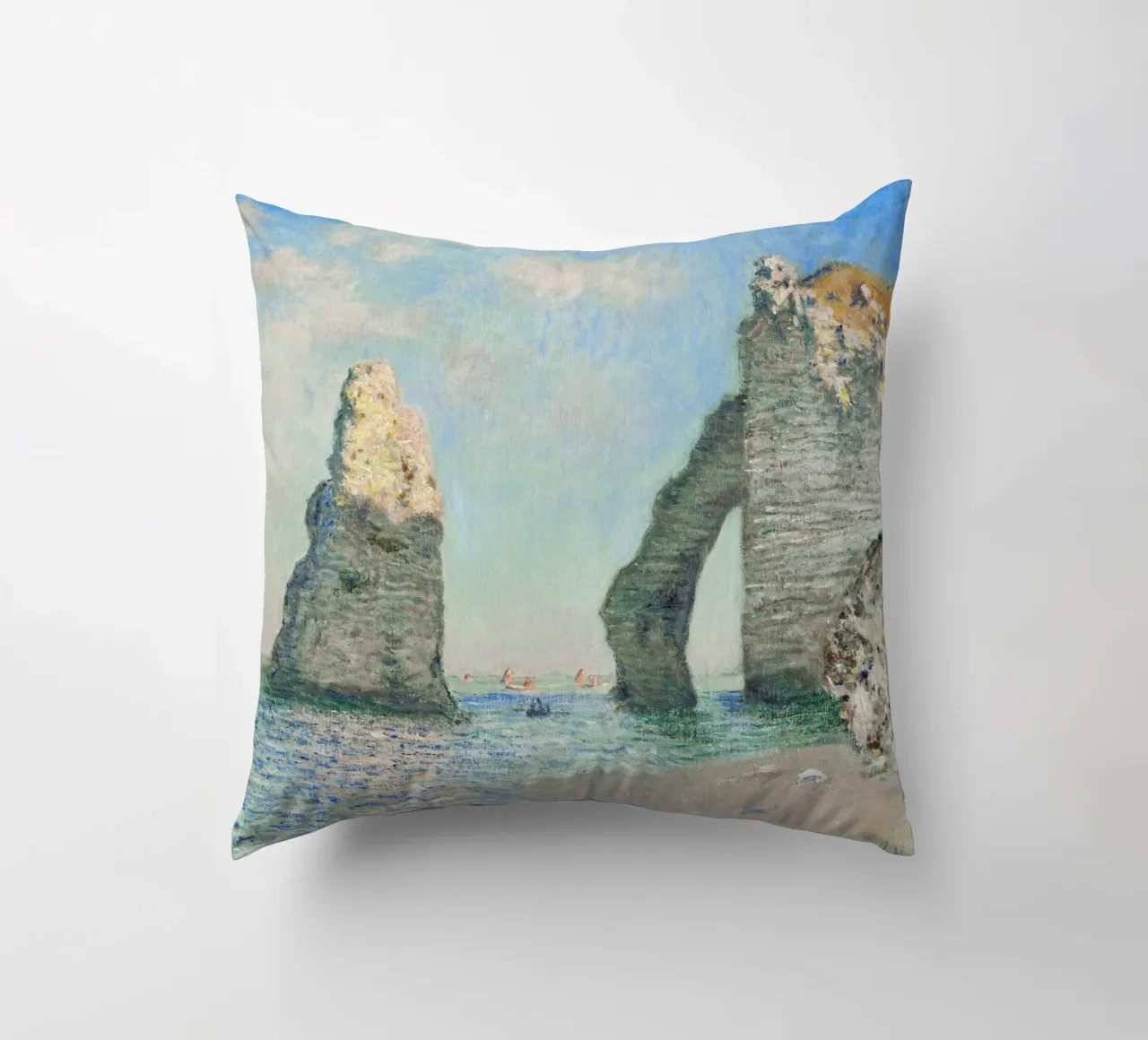 Le scogliere di Étretat di Claude Monet (1885) cuscino da Monet Art Prints