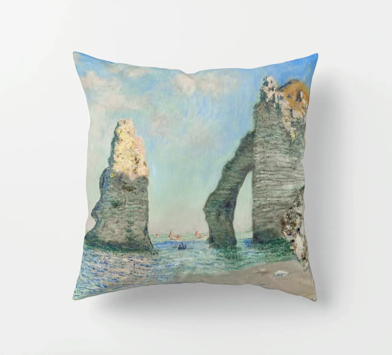 Le scogliere di Étretat di Claude Monet (1885) cuscino da Monet Art Prints