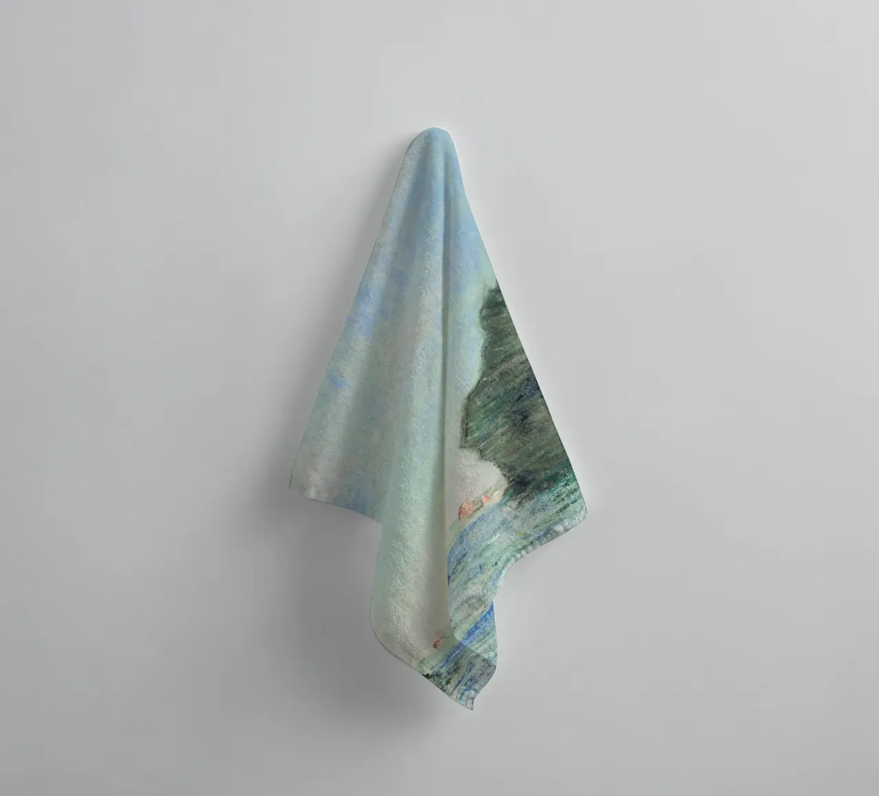 Claude Monet's The Cliffs at Étretat (1885) towel by Monet Art Prints
