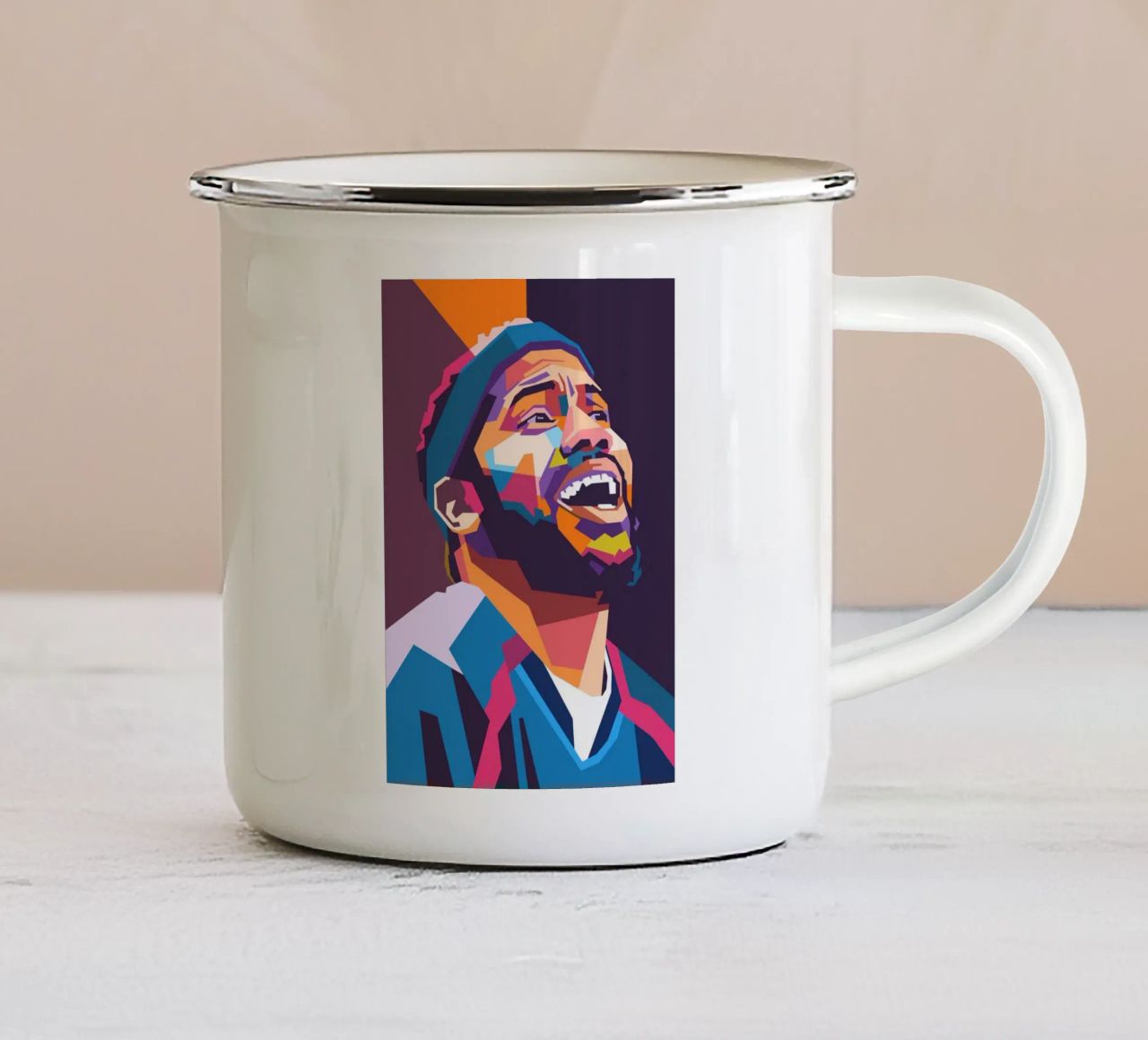 Rasheed Wallace, giocatore di basket icona tazza in smalto da Hantamrata