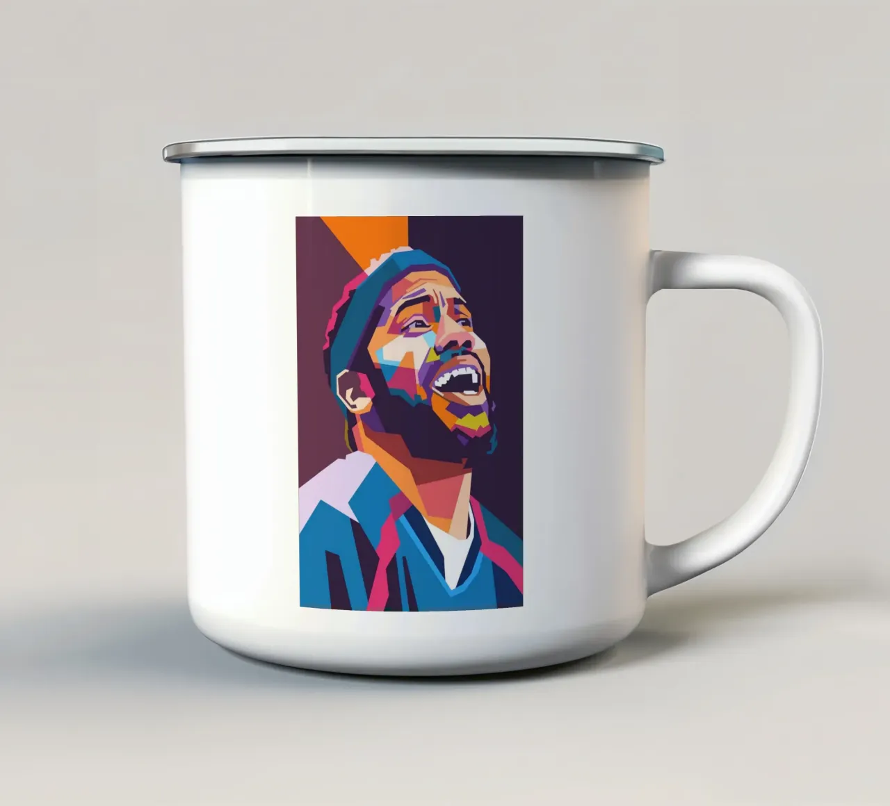 Rasheed Wallace, giocatore di basket icona tazza in smalto da Hantamrata