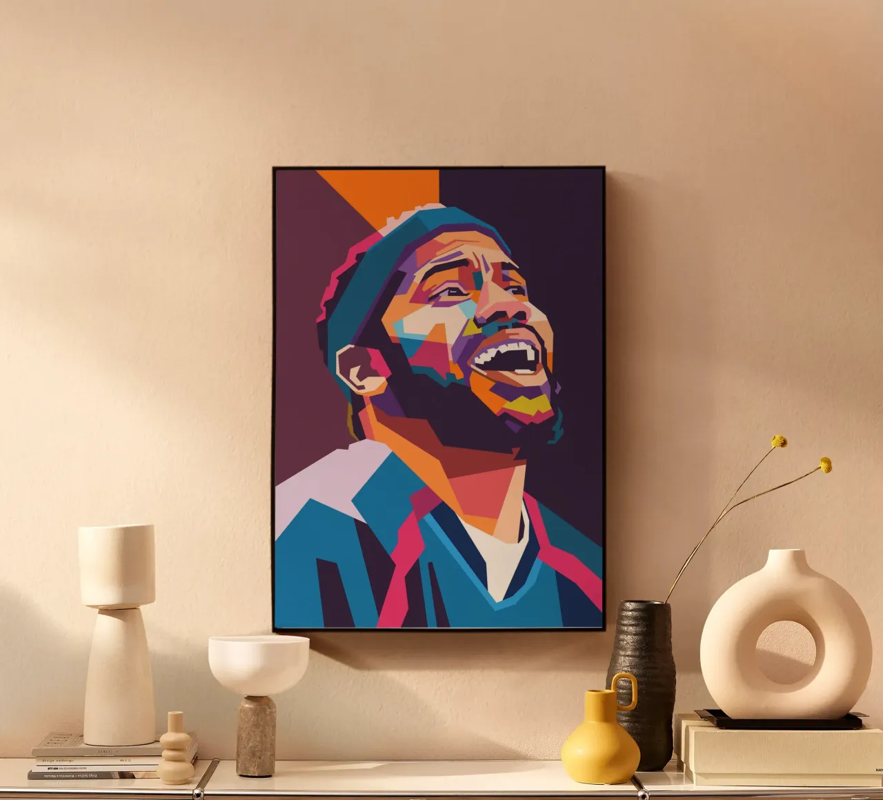 Rasheed Wallace iconic basketball player alu-dibond by Hantamrata