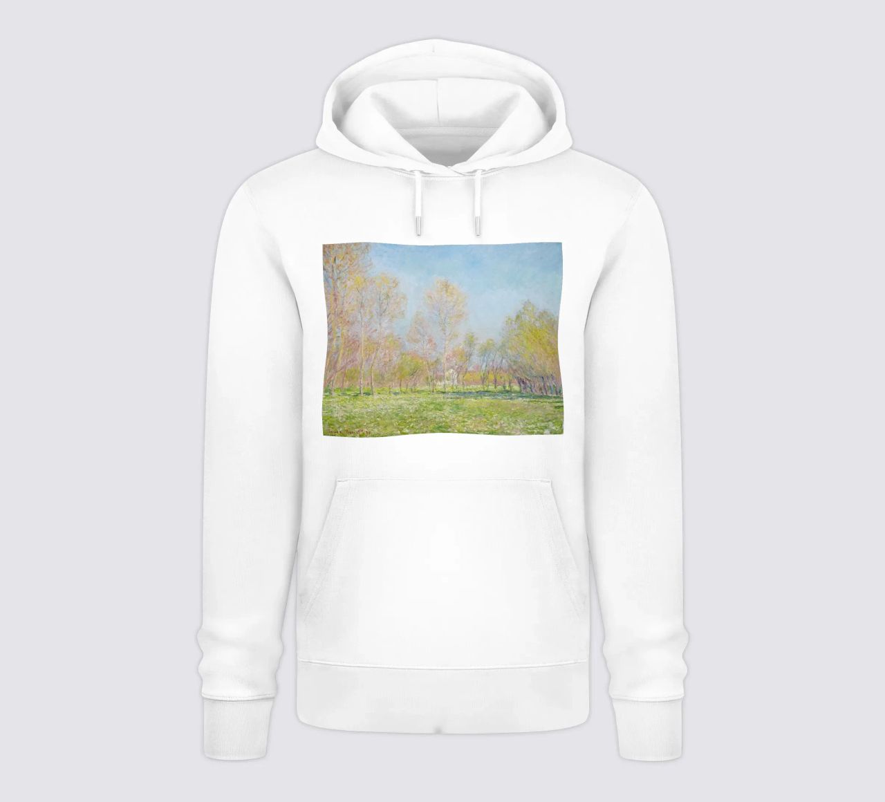Claude Monet's Spring in Giverny (1890) felpa con cappuccio da Monet Art Prints