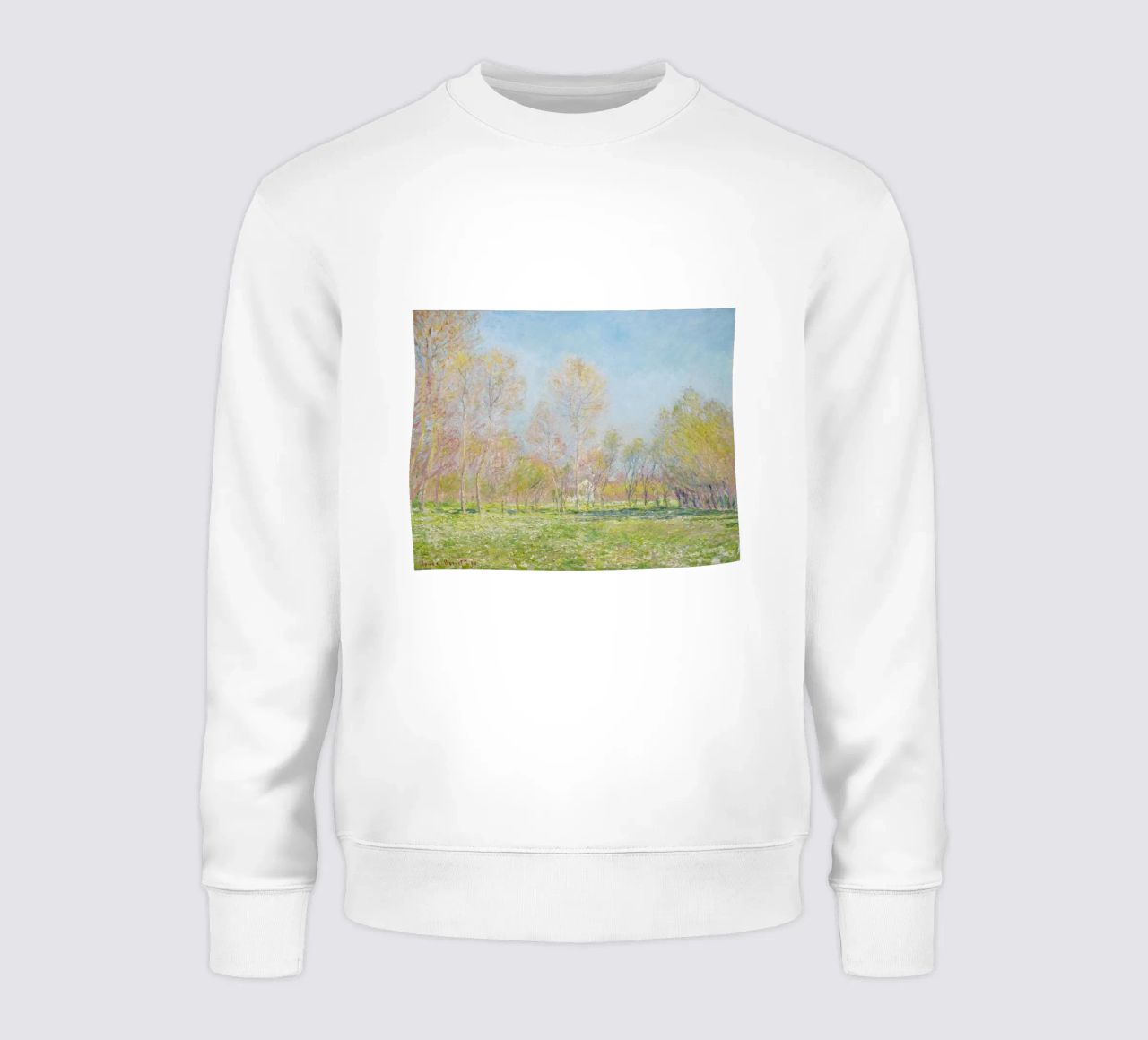 Claude Monet's Spring in Giverny (1890) felpa da Monet Art Prints