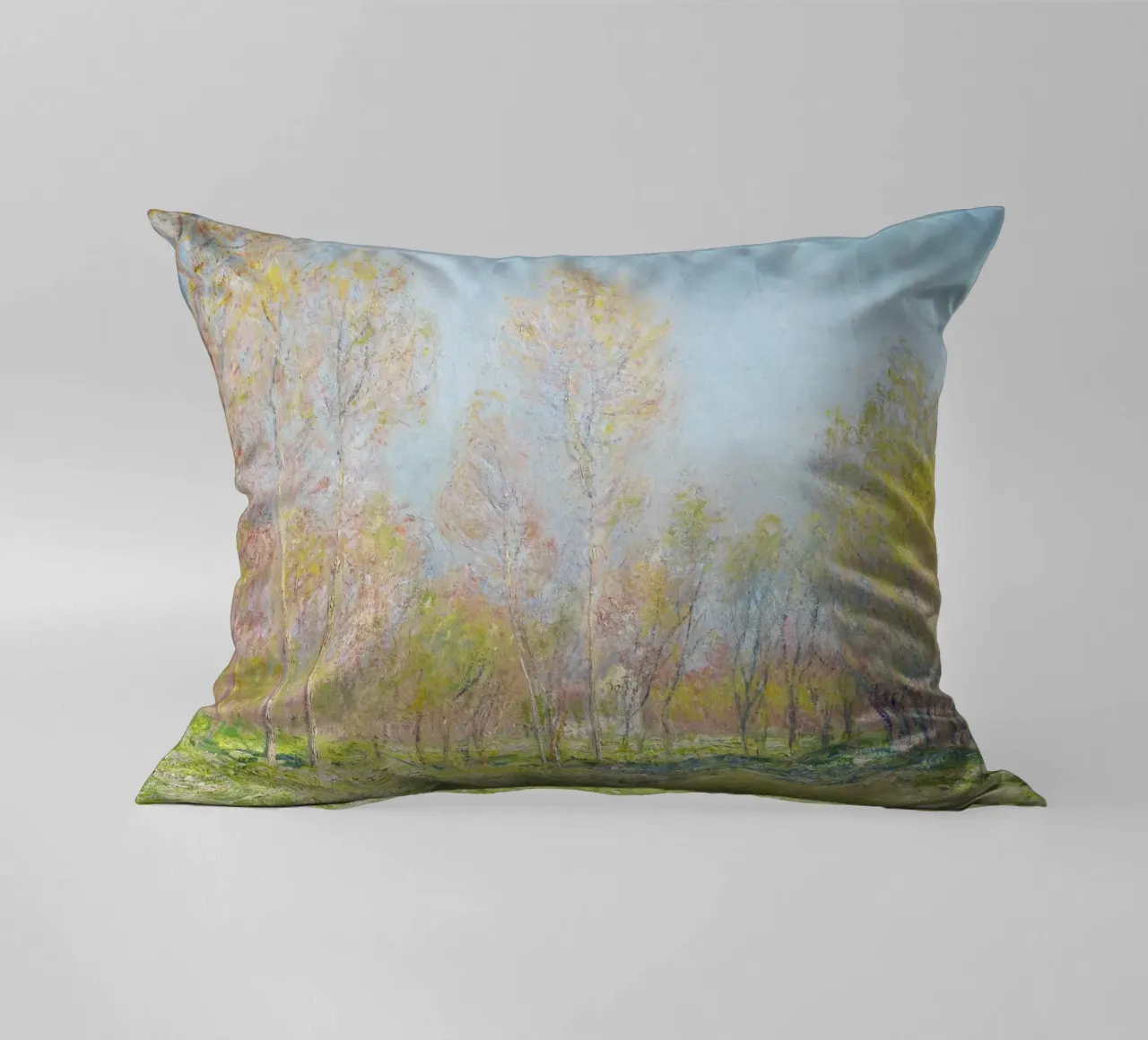 Claude Monet's Spring in Giverny (1890) cuscino da Monet Art Prints