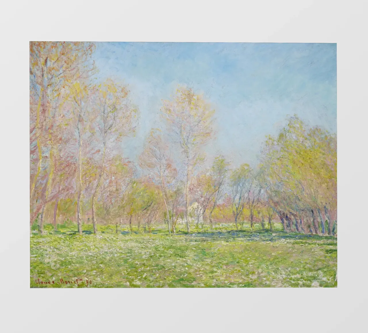 Claude Monet's Spring in Giverny (1890) telo in pvc da Monet Art Prints