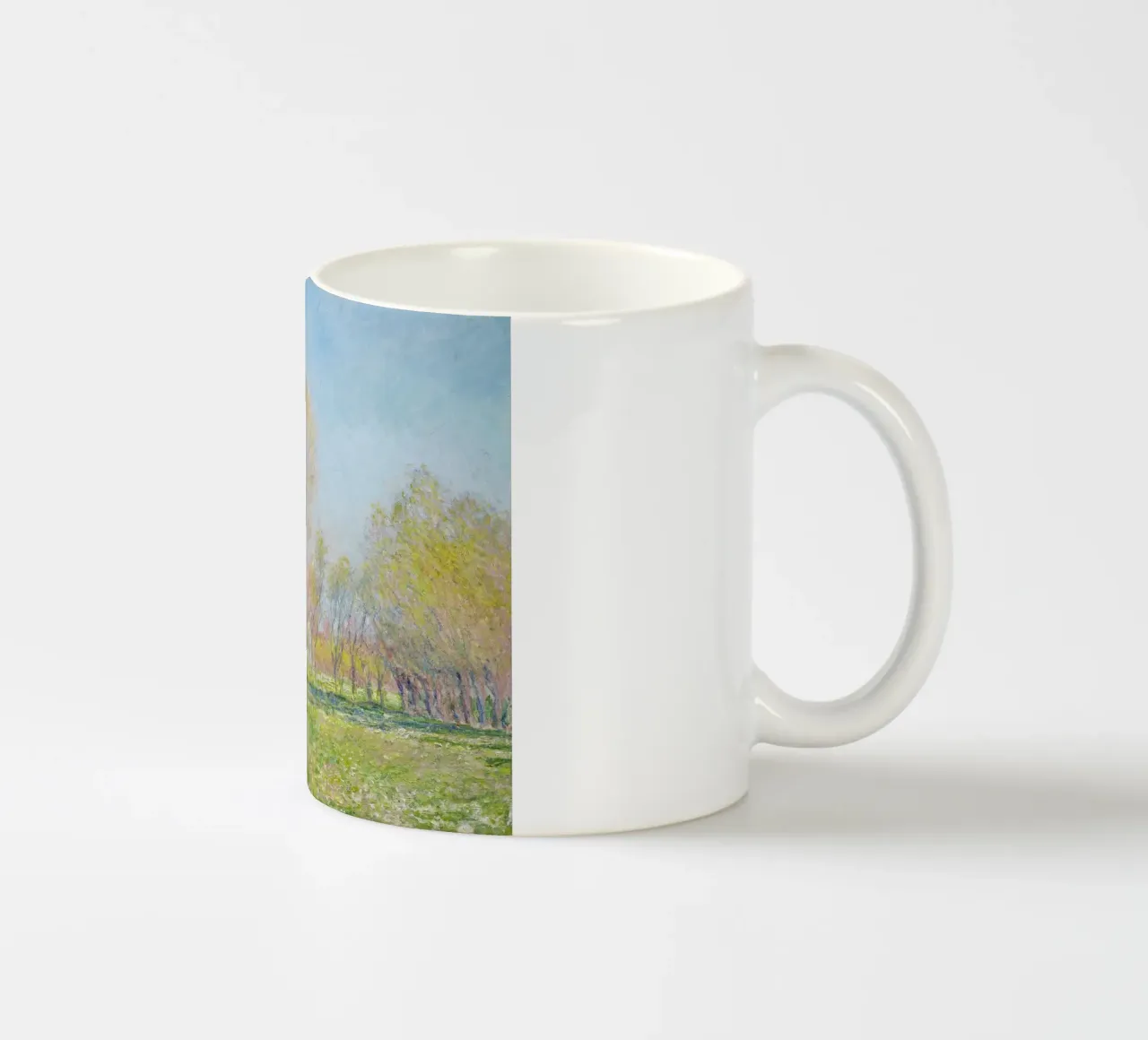 Claude Monet's Spring in Giverny (1890) tazza in ceramica da Monet Art Prints