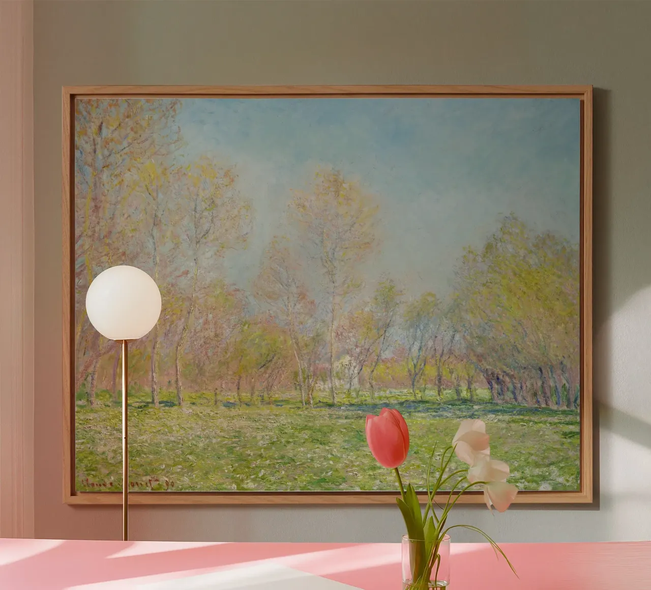 Claude Monet's Spring in Giverny (1890) alluminio dibond da Monet Art Prints