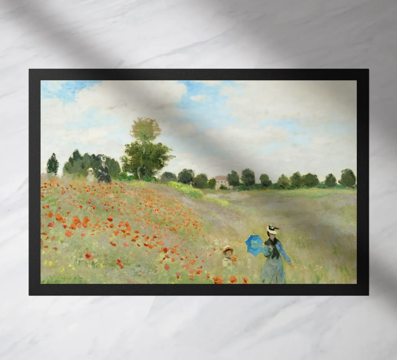Claude Monet's The Poppy Field near Argenteuil (1873) doormat by Monet Art Prints