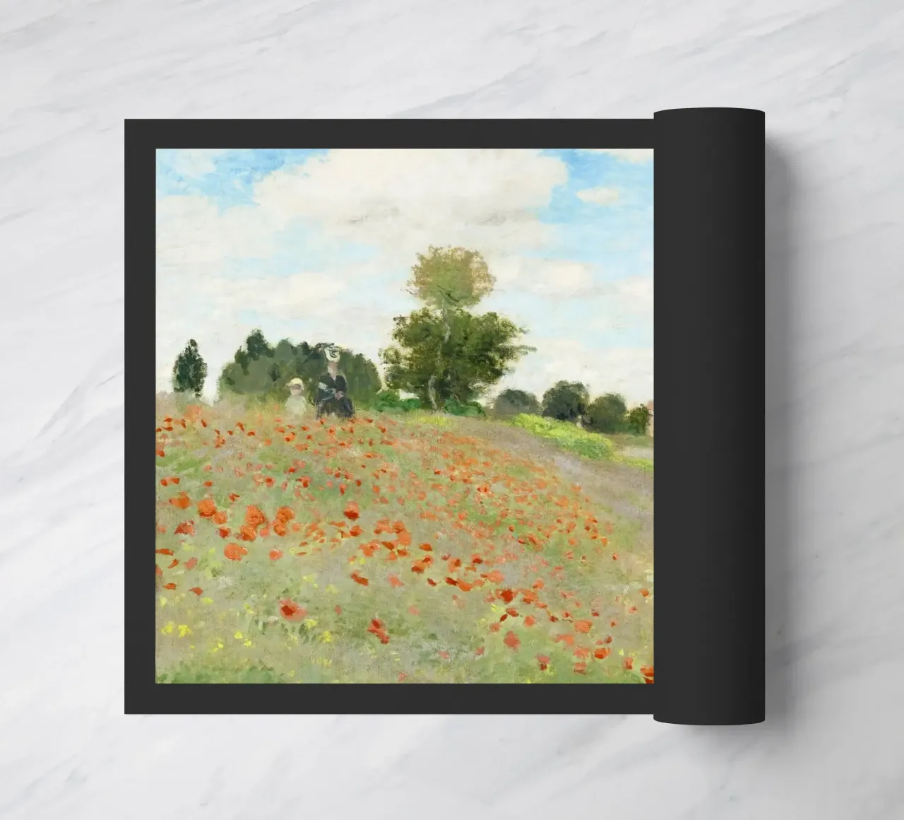Claude Monet's The Poppy Field near Argenteuil (1873) doormat by Monet Art Prints