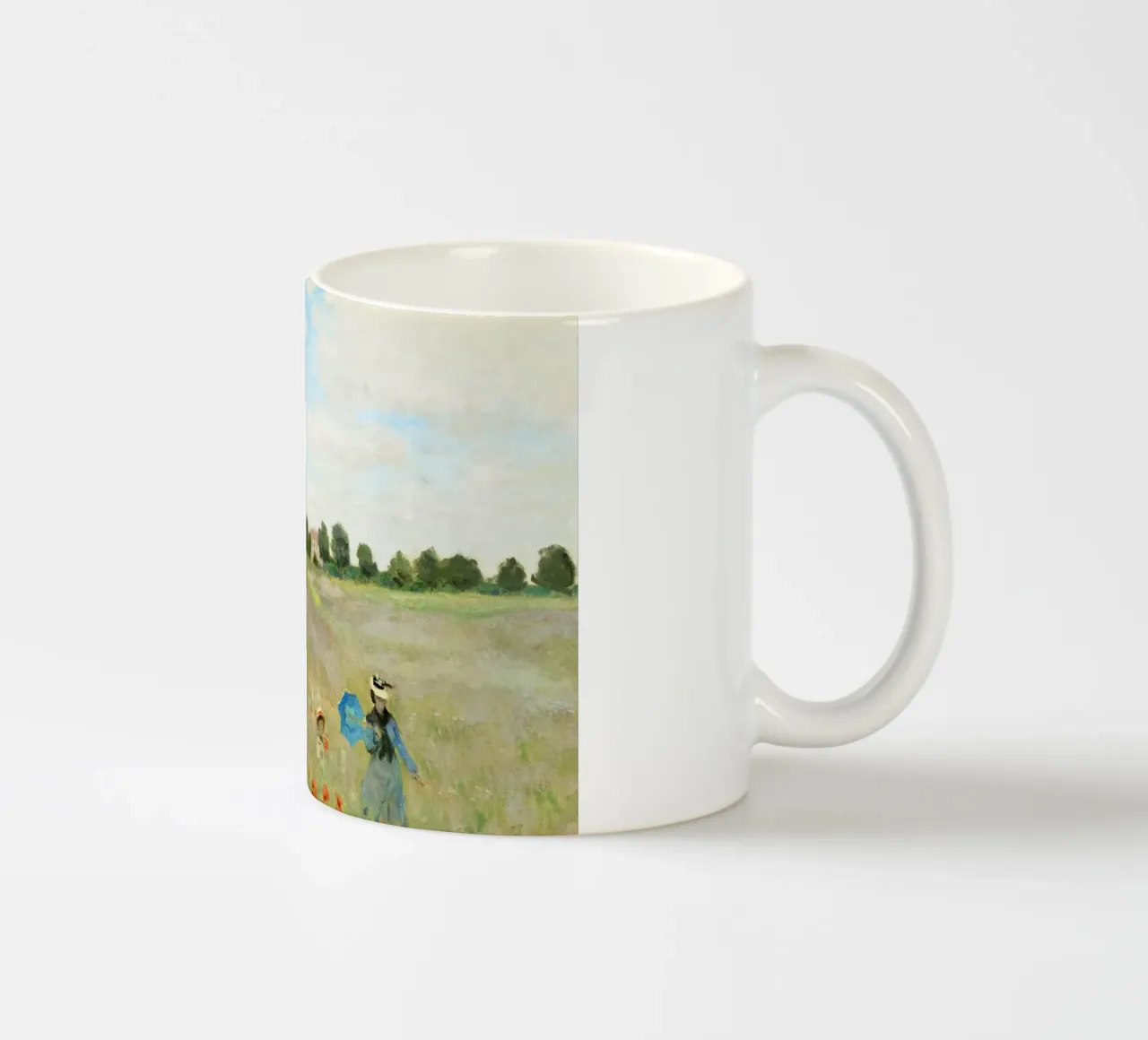 Claude Monet's The Poppy Field near Argenteuil (1873) ceramic mug by Monet Art Prints