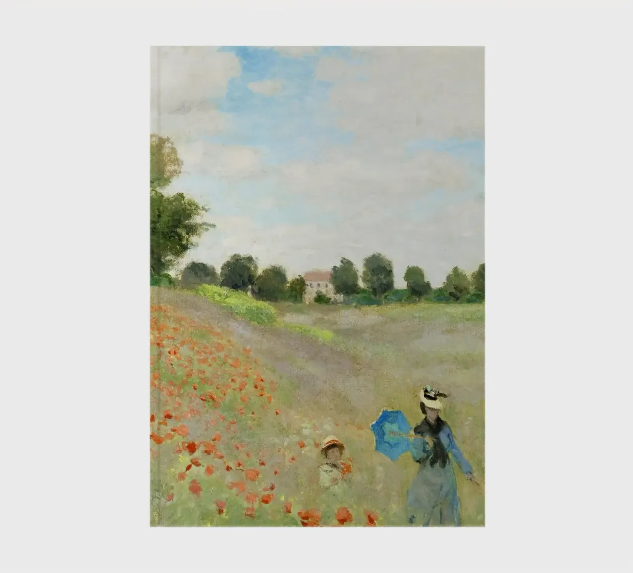 Claude Monet's The Poppy Field near Argenteuil (1873) notebook by Monet Art Prints