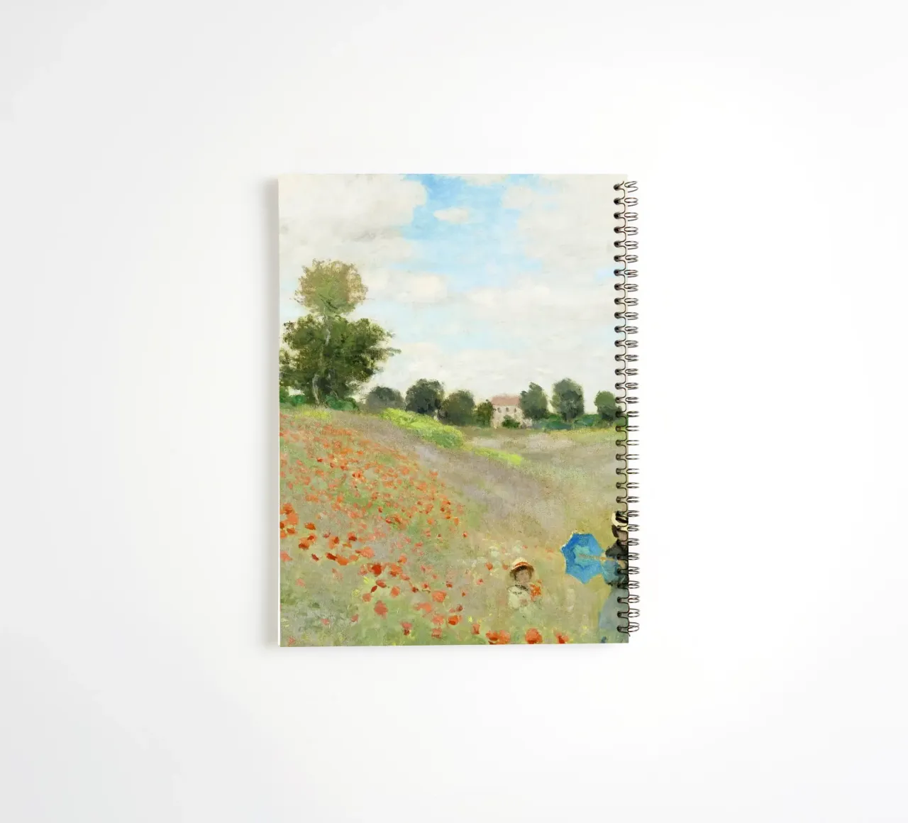 Claude Monets Das Mohnfeld bei Argenteuil (1873) Ringbuch von Monet Art Prints