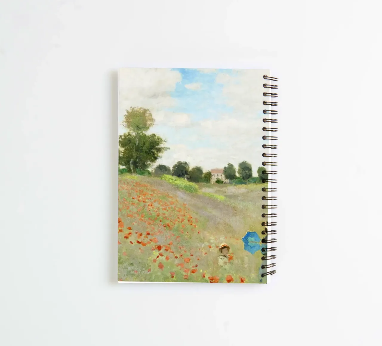 Claude Monets Das Mohnfeld bei Argenteuil (1873) Ringbuch von Monet Art Prints