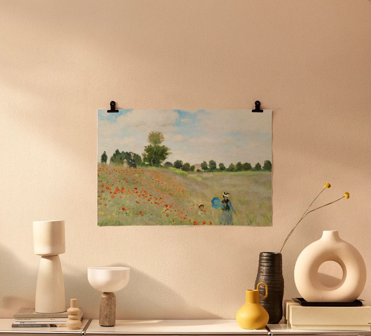 Claude Monets Das Mohnfeld bei Argenteuil (1873) Poster von Monet Art Prints