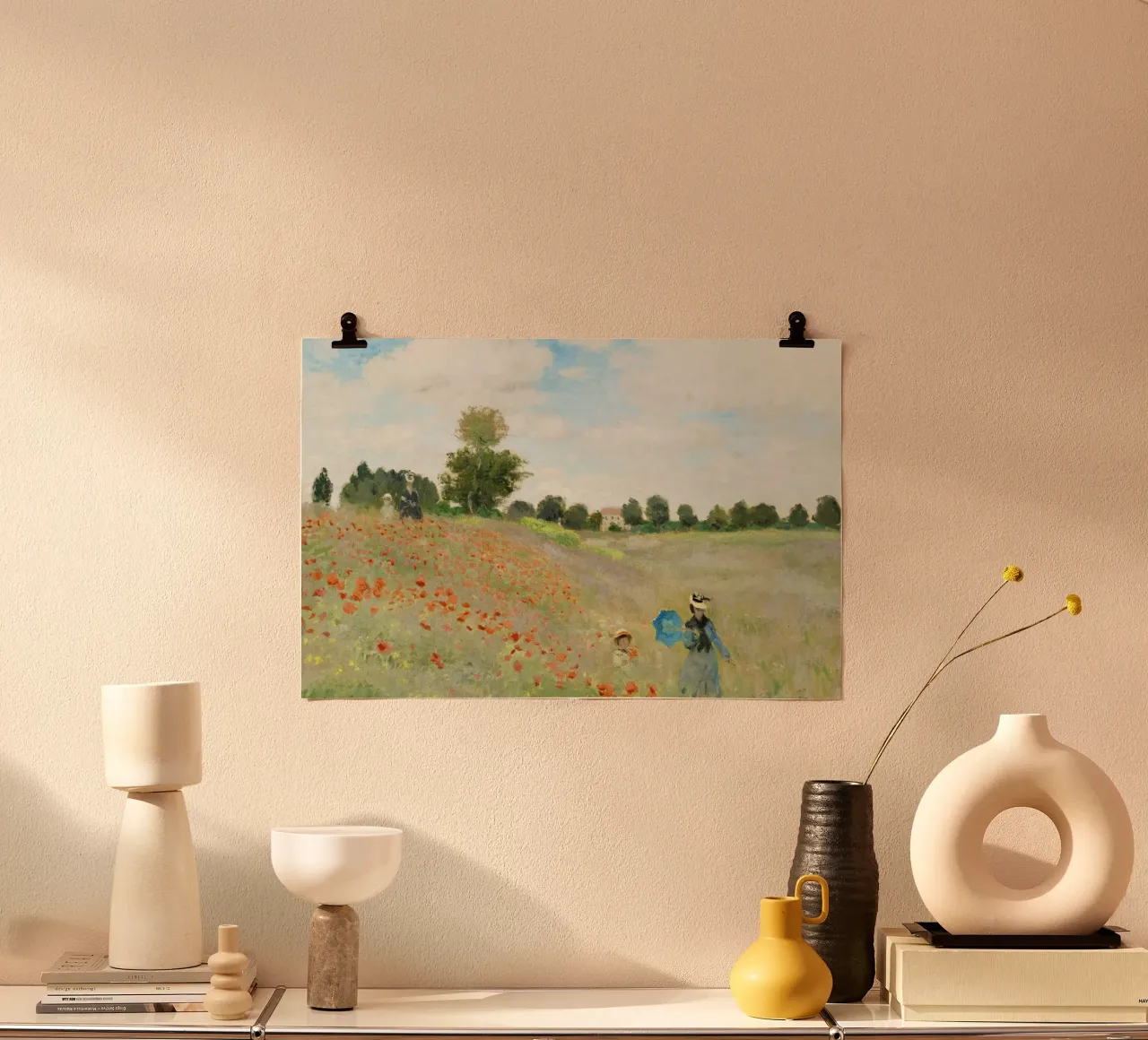 Il campo di papaveri vicino ad Argenteuil di Claude Monet (1873) poster da Monet Art Prints