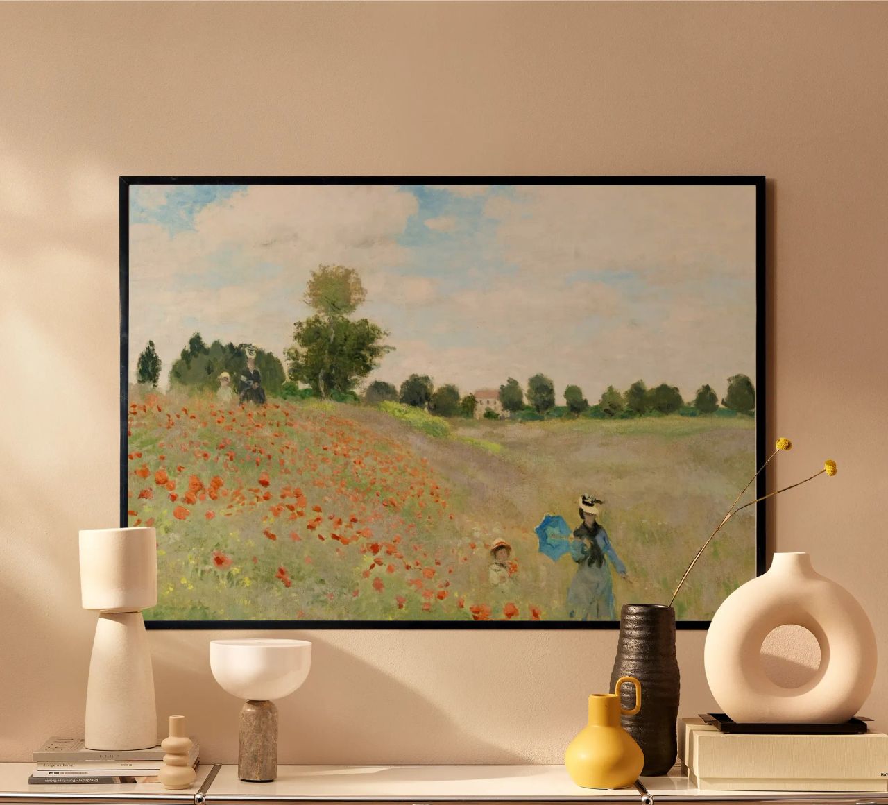 Claude Monets Das Mohnfeld bei Argenteuil (1873) Poster von Monet Art Prints