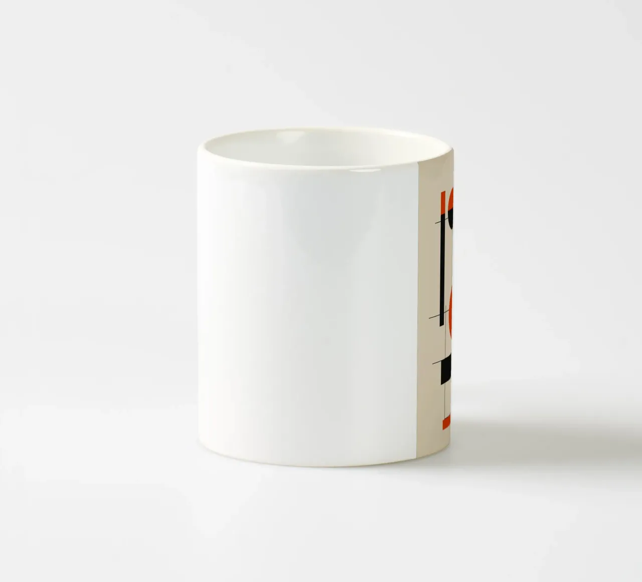 Cerchi e quadrati Bauhaus 02 tazza in ceramica da Little Dean