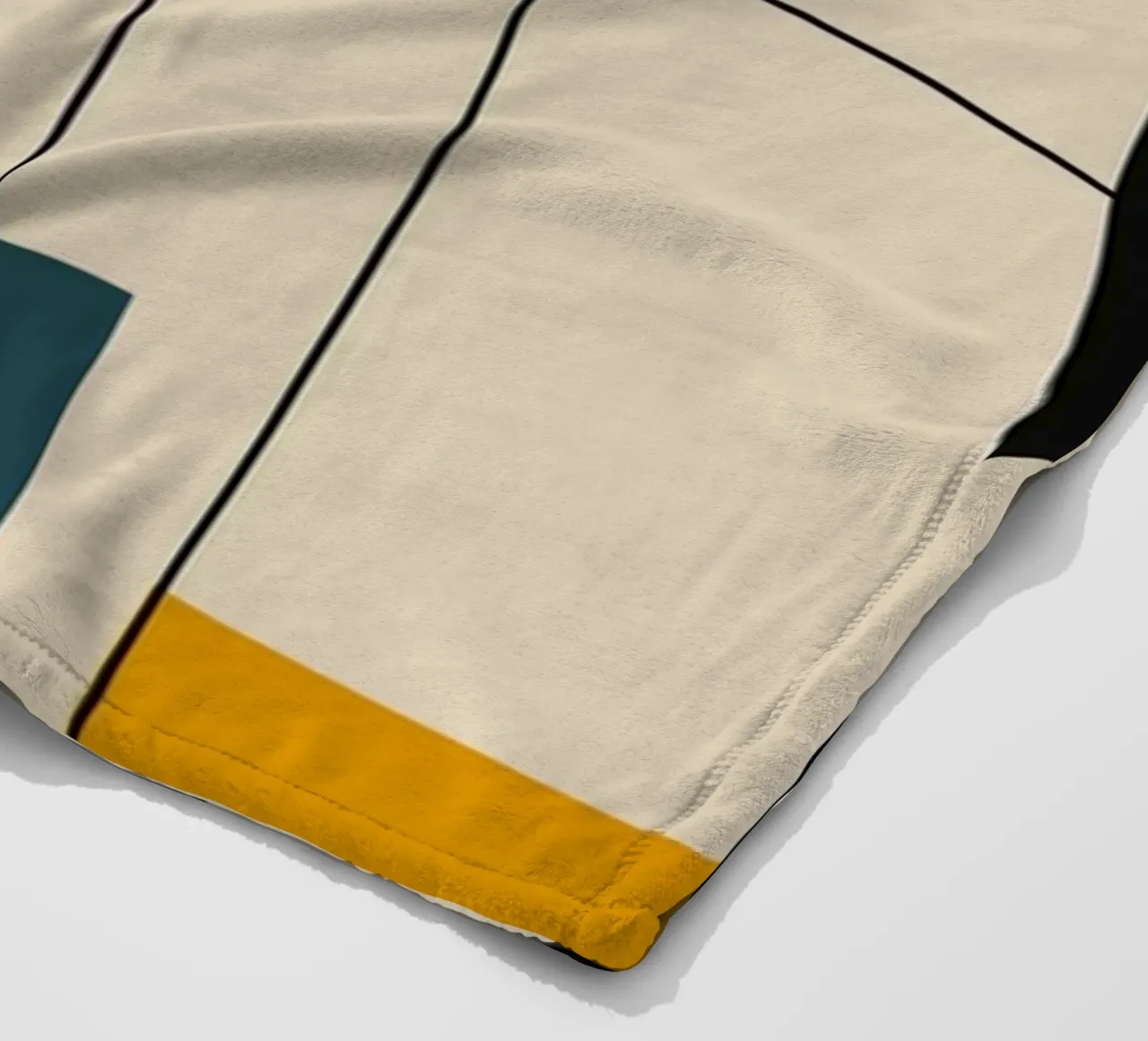 Bauhaus circles and squares 02 fleece blanket by Little Dean