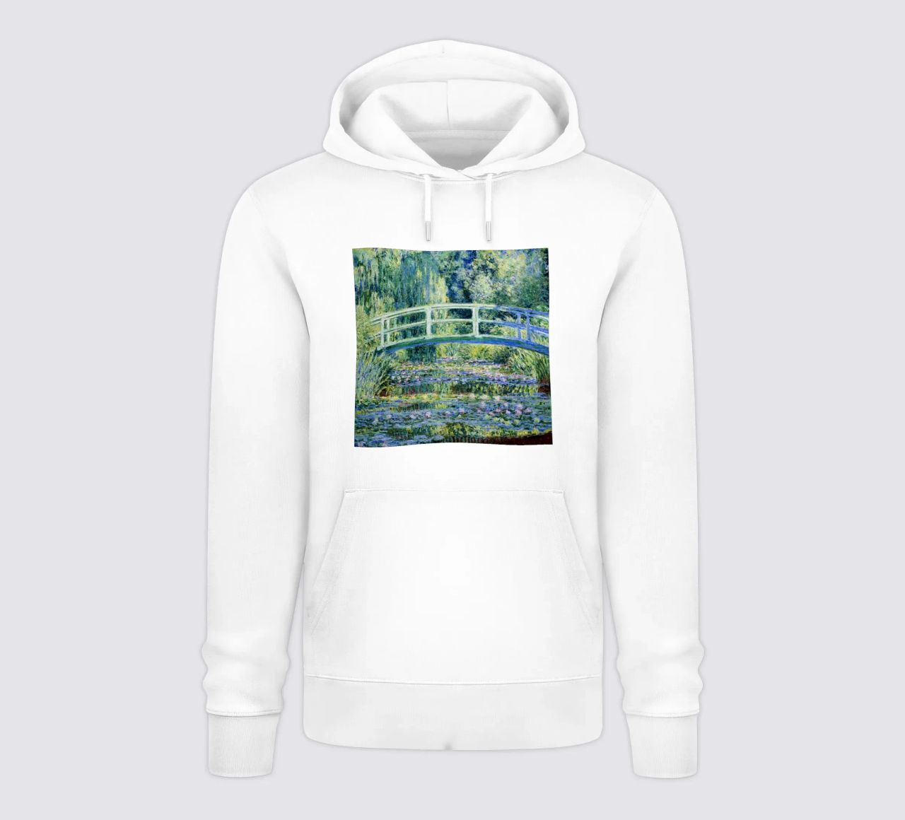 Claude Monets Seerosen und japanische Brücke Hoodie von Monet Art Prints