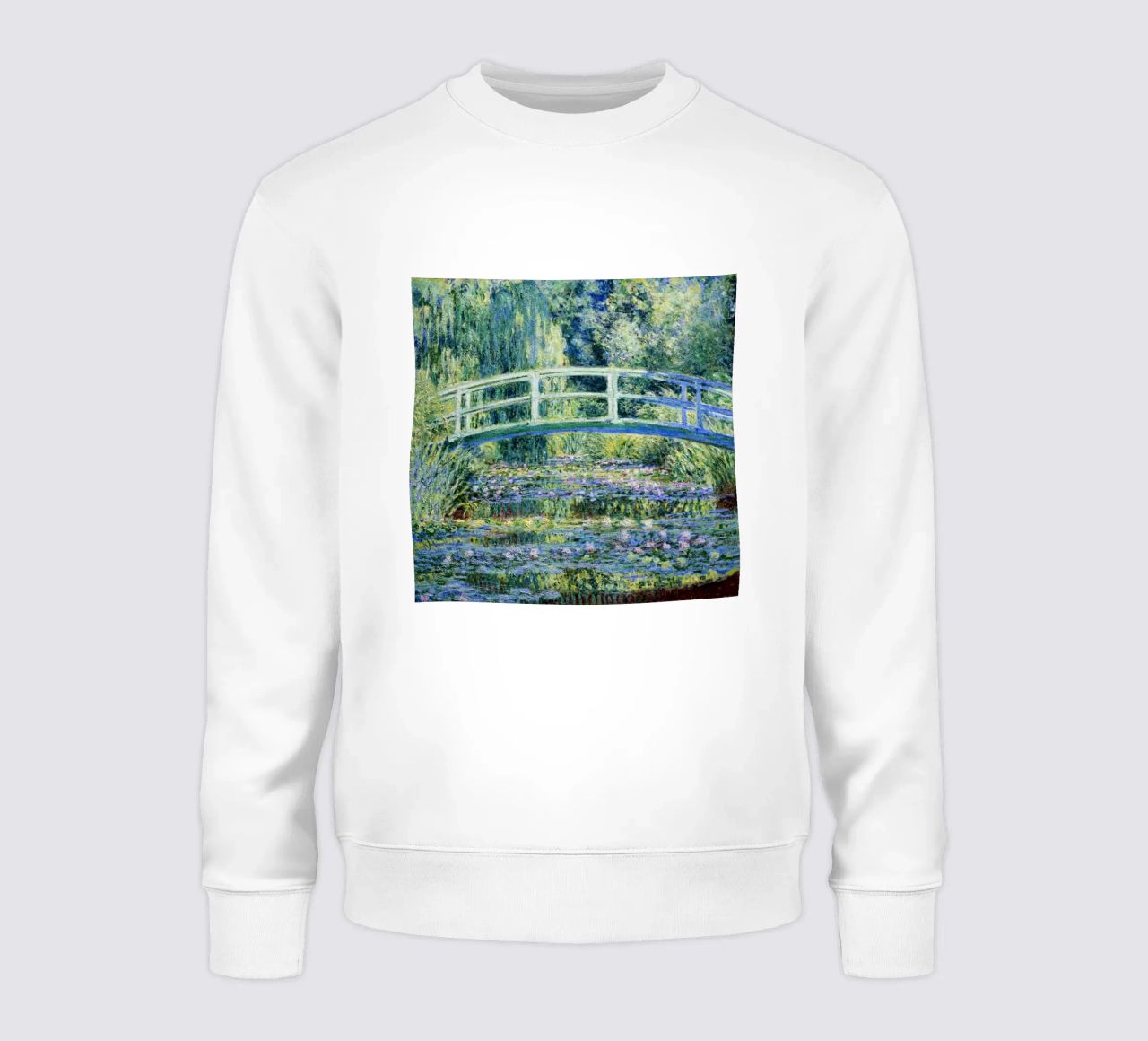 Claude Monets Seerosen und japanische Brücke Sweatshirt von Monet Art Prints