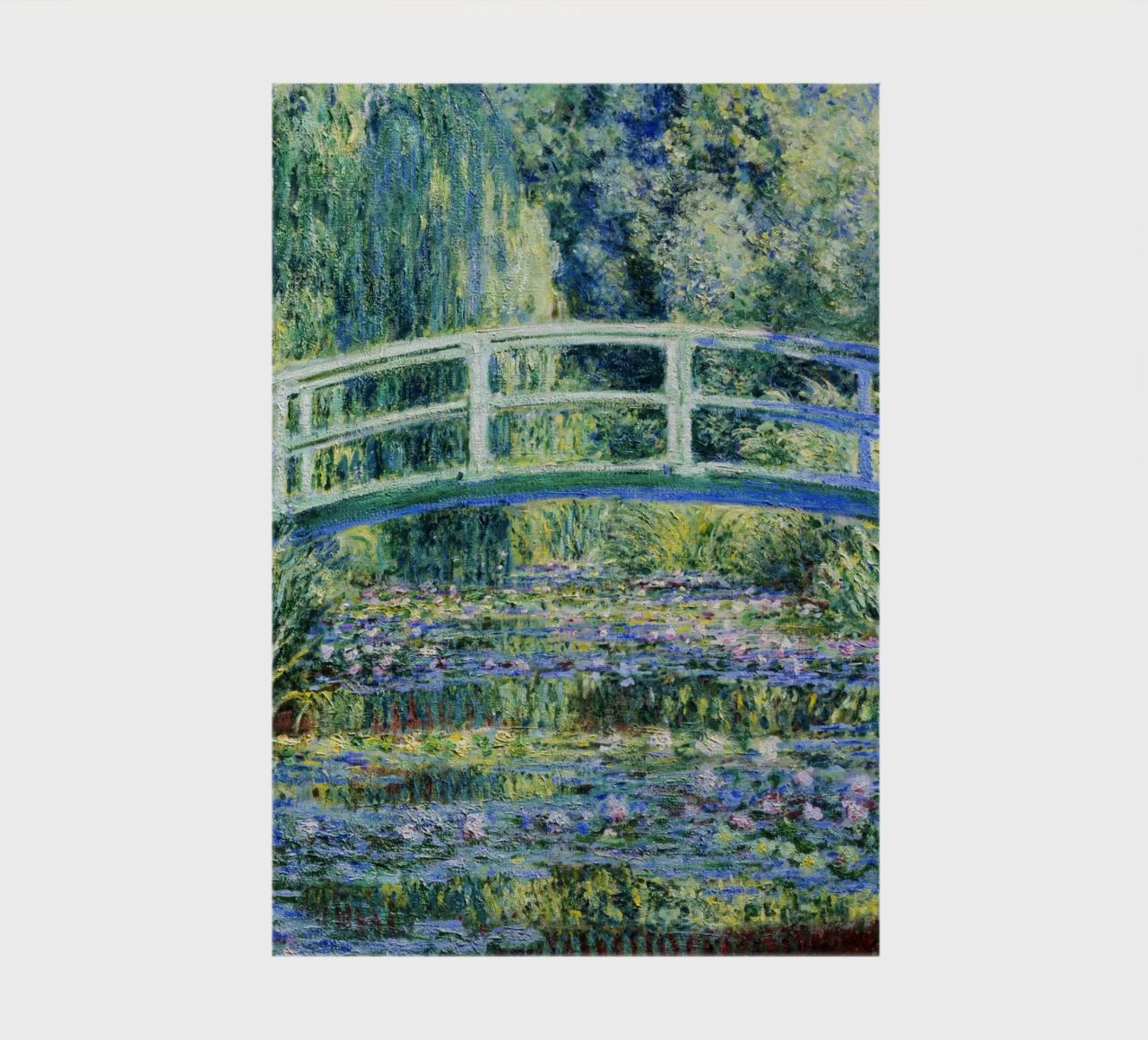 Claude Monets Seerosen und japanische Brücke Notizbuch von Monet Art Prints