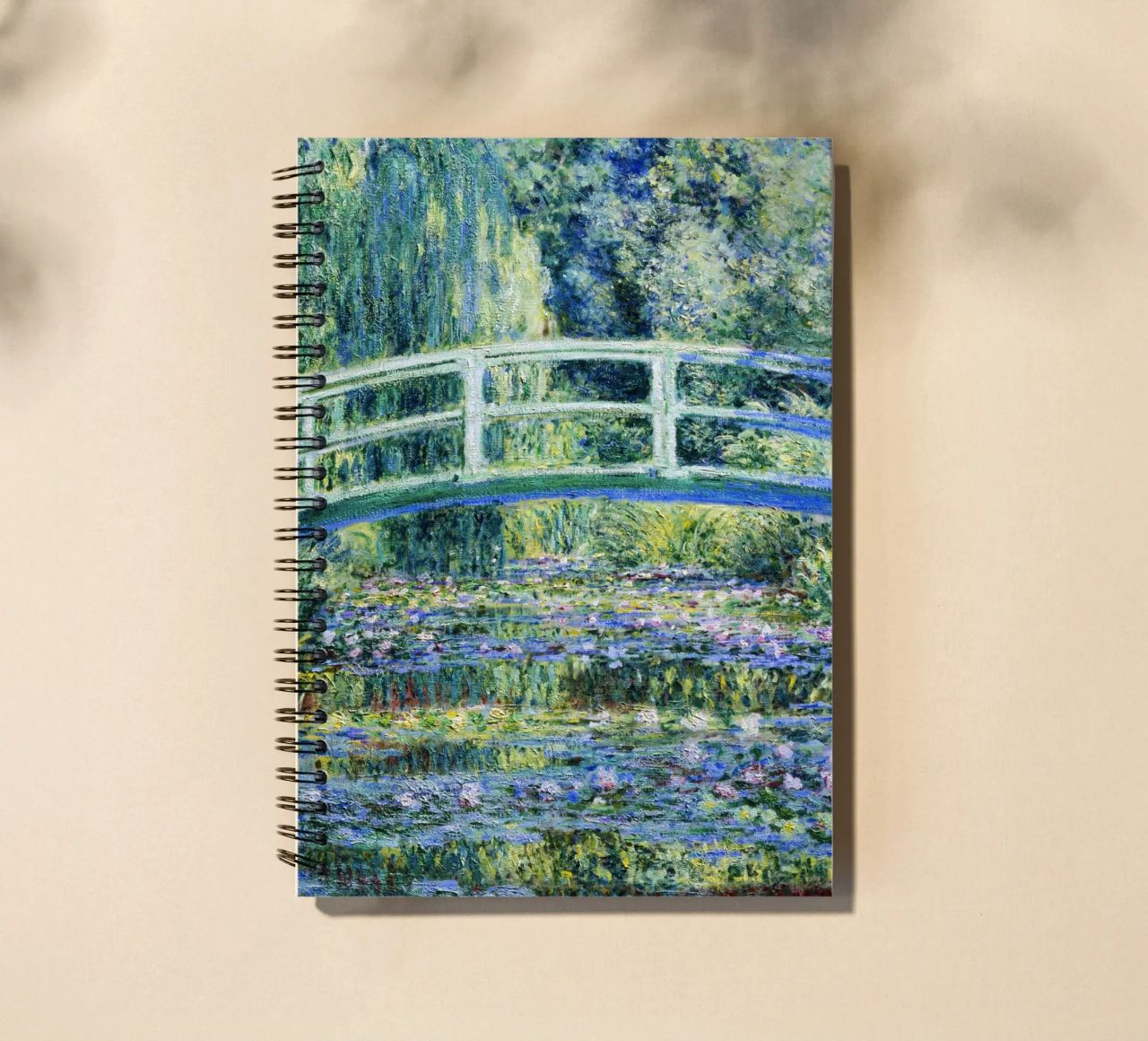 Claude Monets Seerosen und japanische Brücke Ringbuch von Monet Art Prints