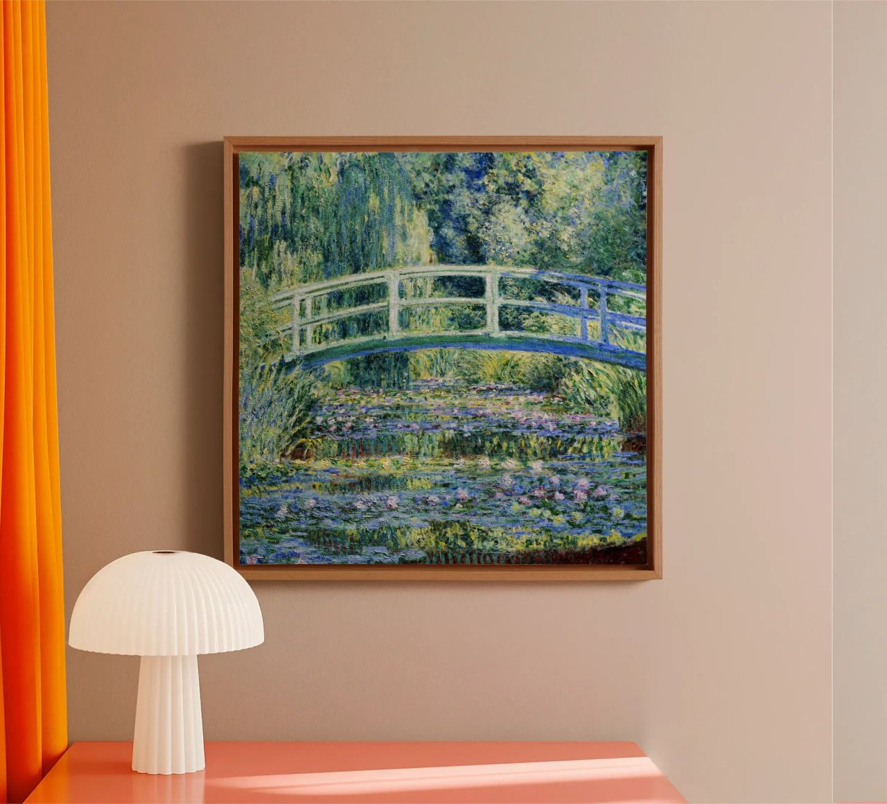 Claude Monets Seerosen und japanische Brücke Leinwand von Monet Art Prints