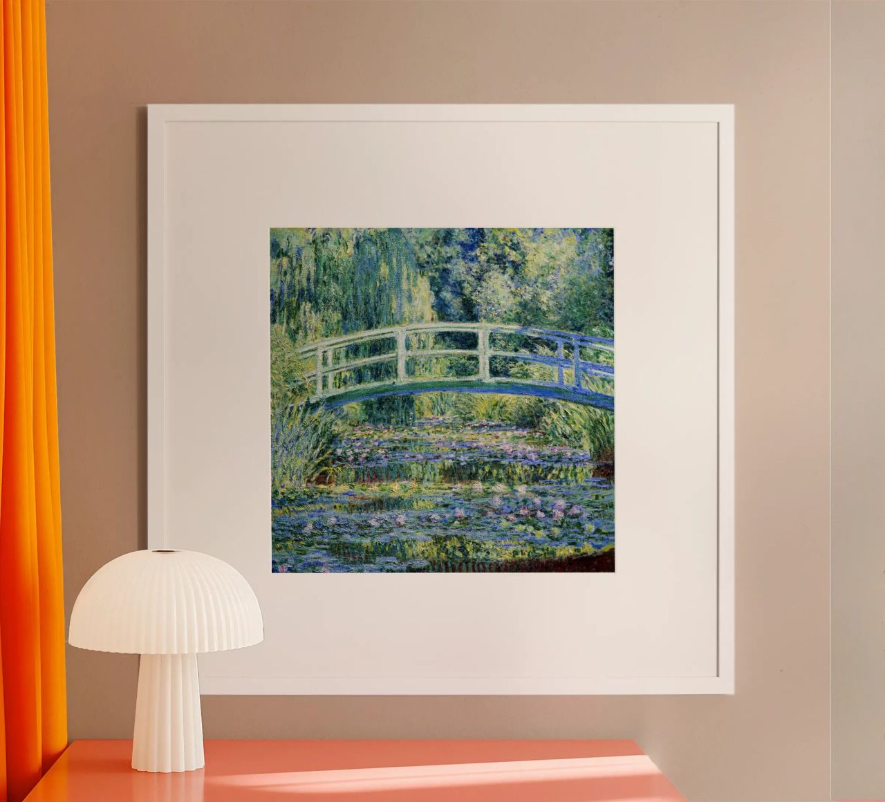 Claude Monets Seerosen und japanische Brücke Poster von Monet Art Prints
