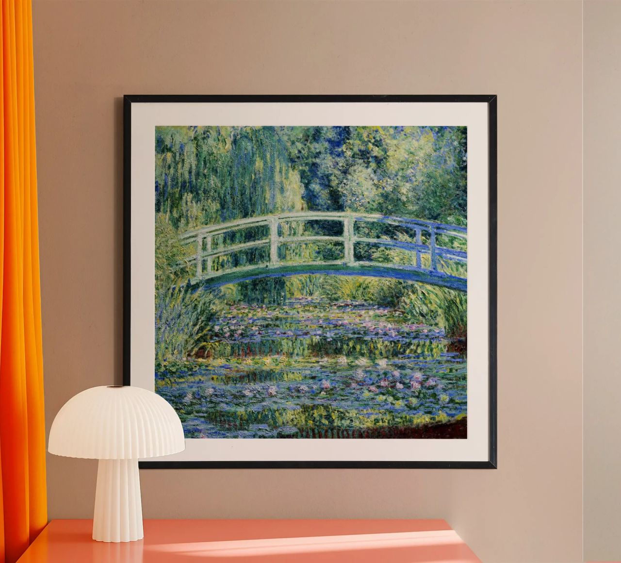 Claude Monets Seerosen und japanische Brücke Poster von Monet Art Prints