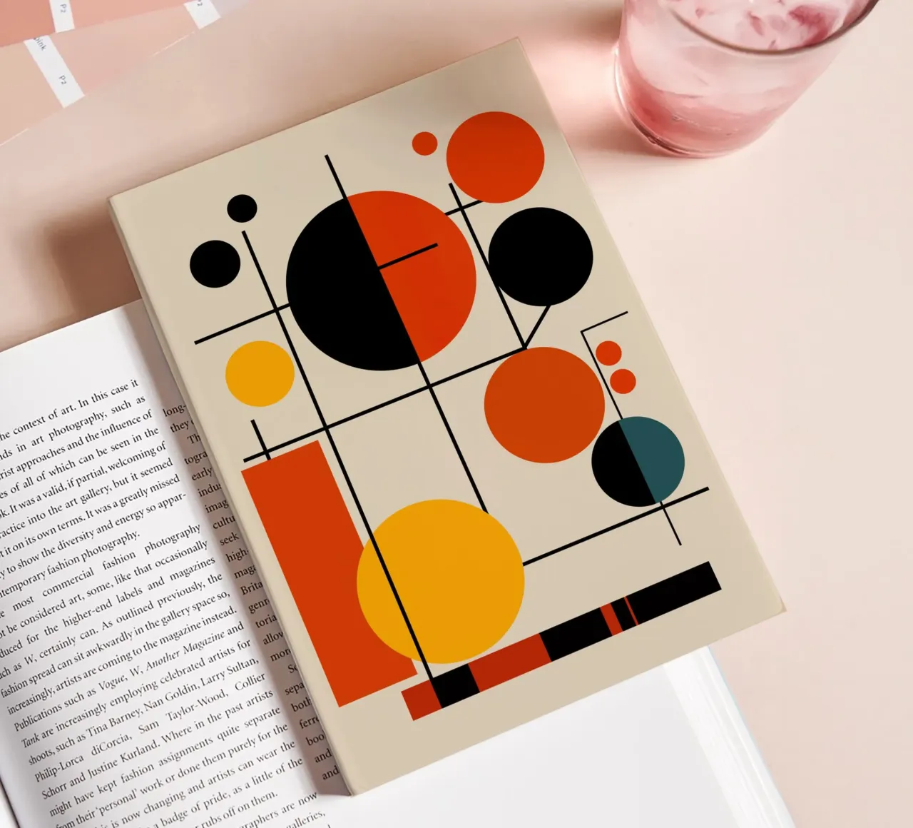 Bauhaus circles and squares 03 notebook by Little Dean